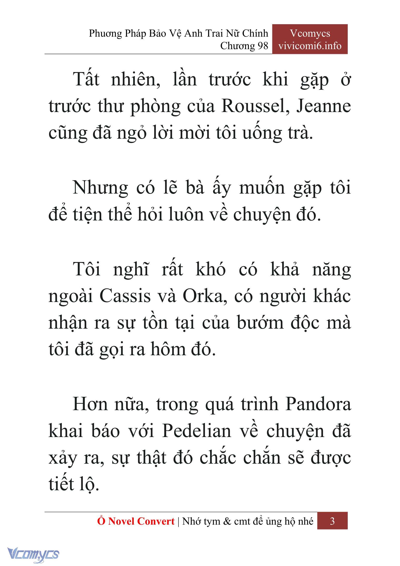 [Novel] Phương Pháp Bảo Vệ Anh Trai Nữ Chính Chap 98 - Trang 2