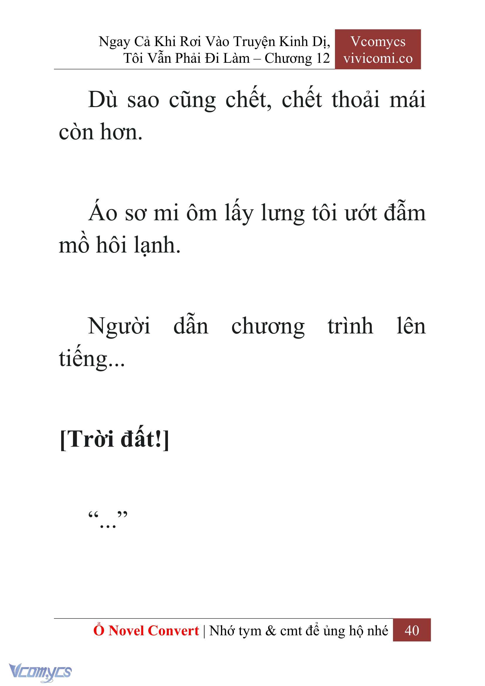 [Novel] Ngay Cả Khi Rơi Vào Truyện Kinh Dị, Tôi Vẫn Phải Đi Làm Chap 12 - Trang 2