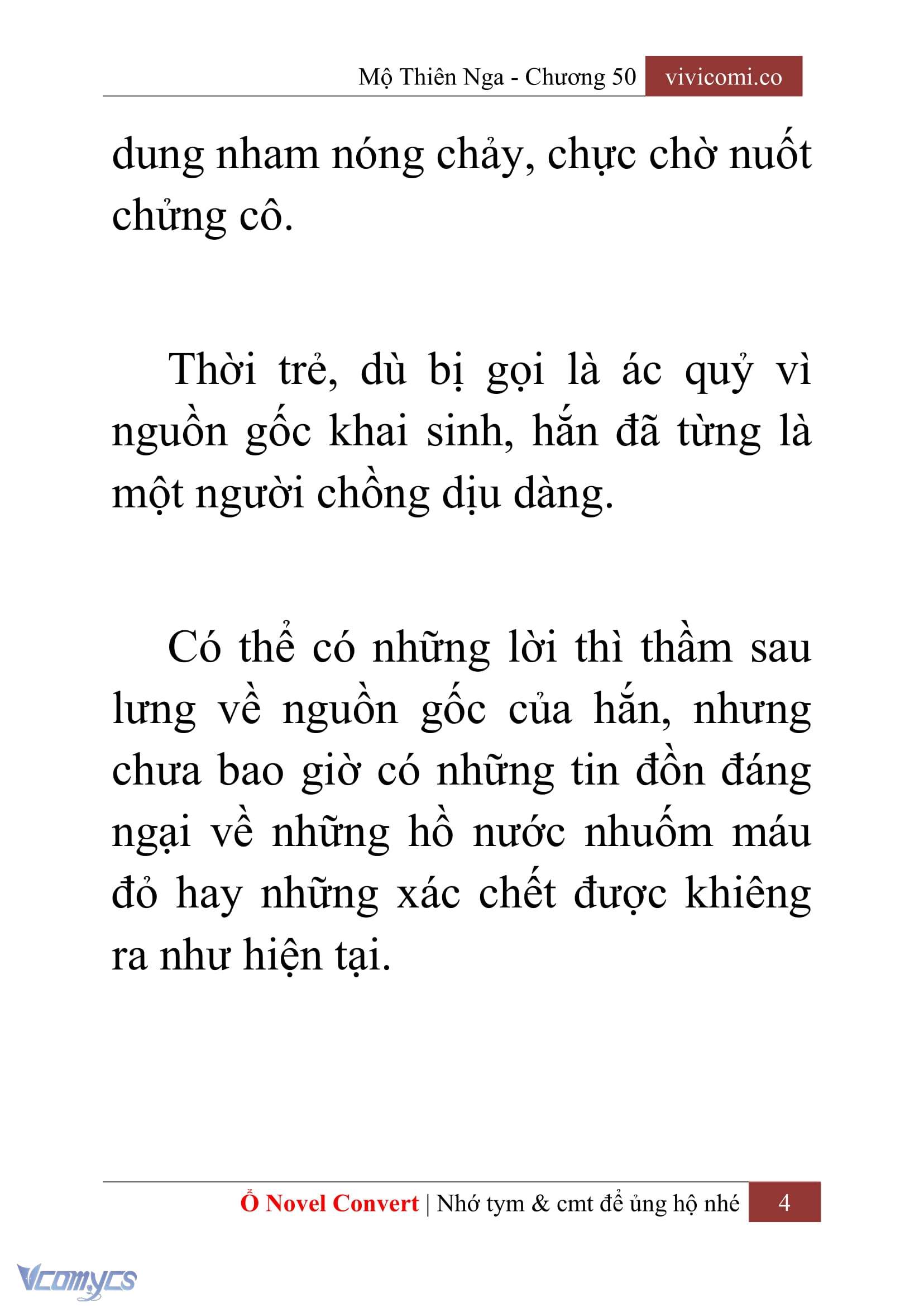 [Novel] Mộ Thiên Nga Chap 50 - Trang 2
