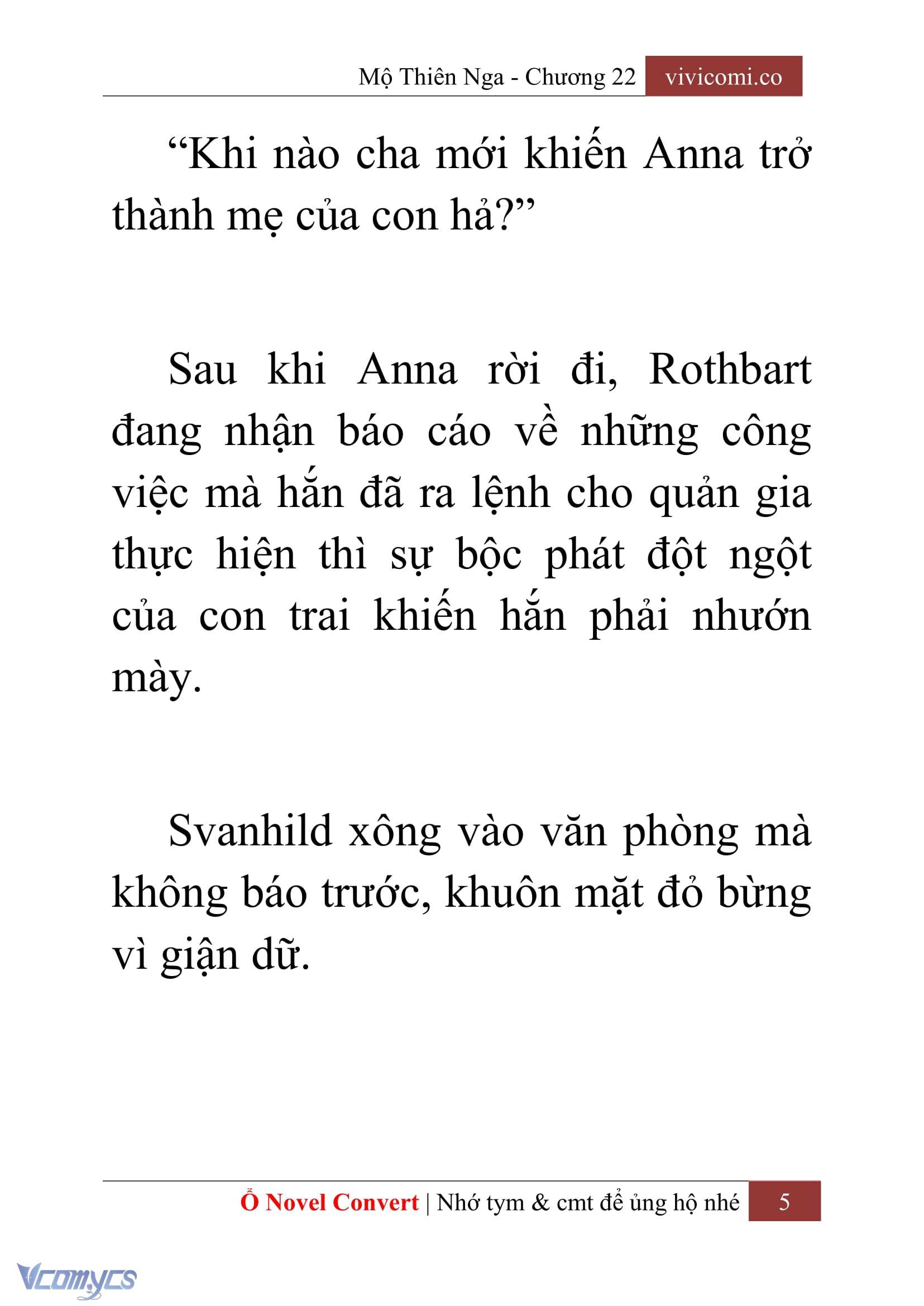 [Novel] Mộ Thiên Nga Chap 22 - Next Chap 23