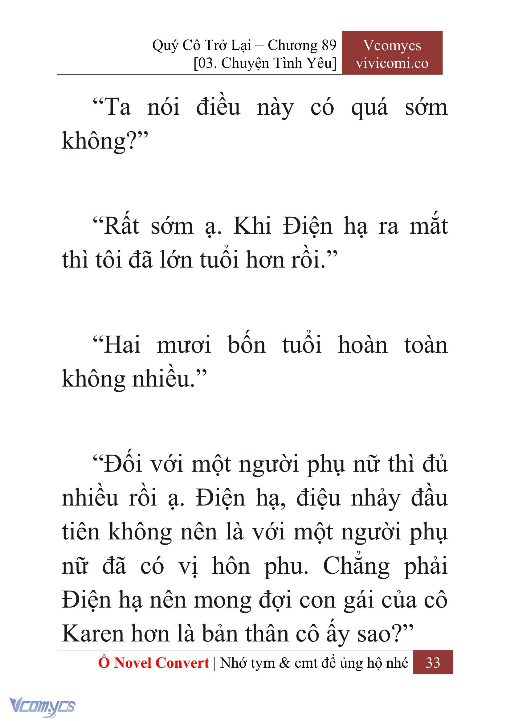 [Novel] Quý Cô Trở Lại Chap 89 - Trang 2