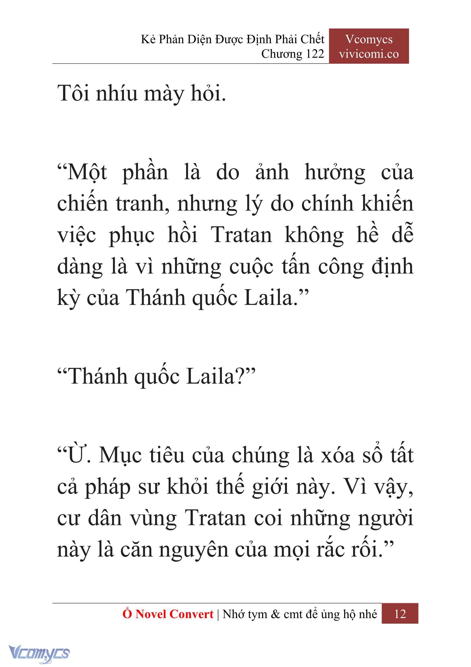 [Novel] Kẻ Phản Diện Được Định Phải Chết Chap 122 - Next Chap 123