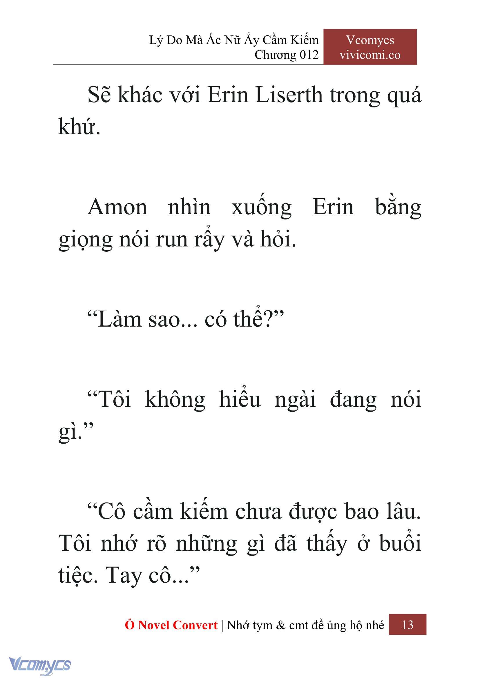 [Novel] Lý Do Mà Ác Nữ Ấy Cầm Kiếm Chap 12 - Next Chap 13