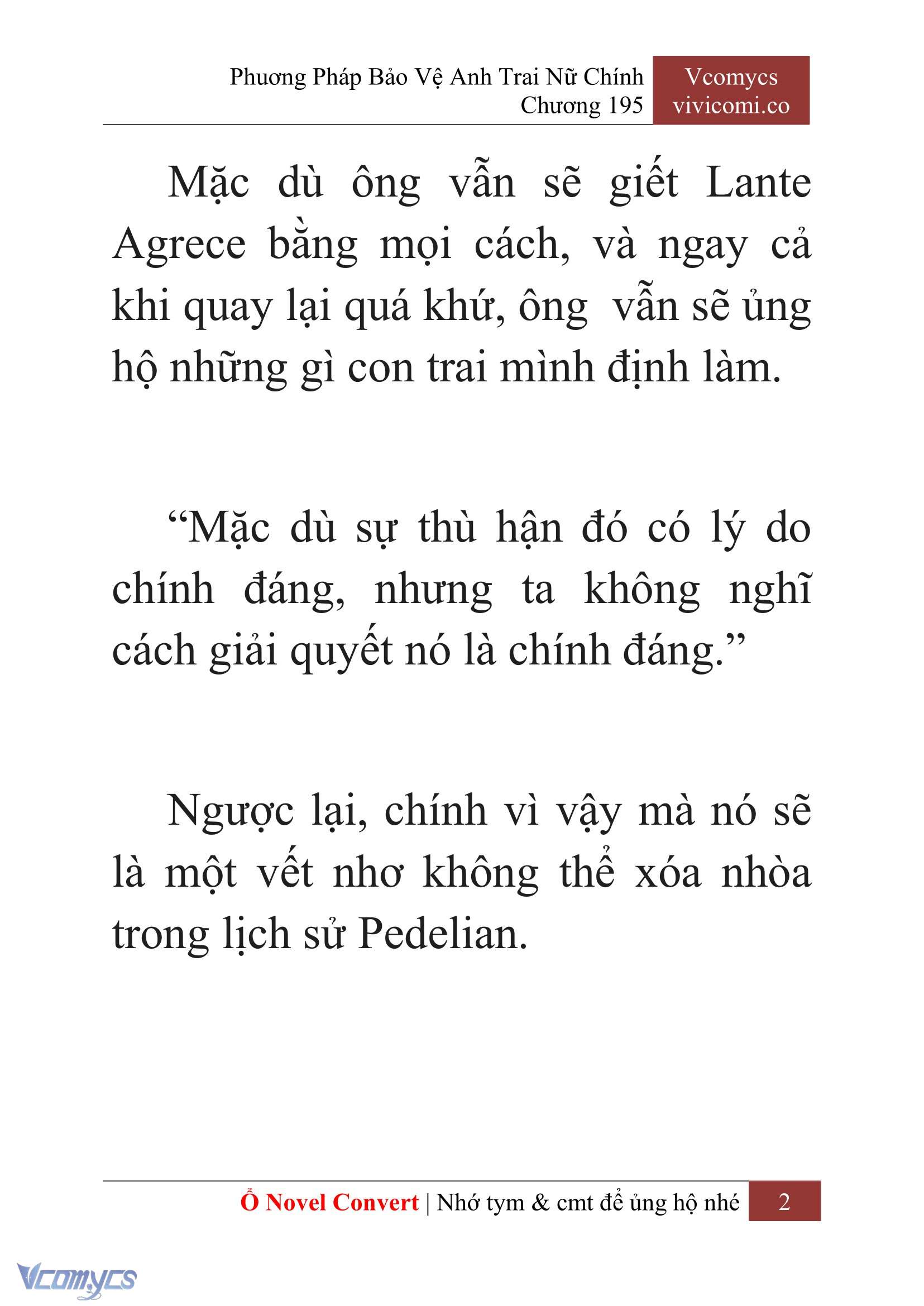 [Novel] Phương Pháp Bảo Vệ Anh Trai Nữ Chính Chap 195 - Trang 2