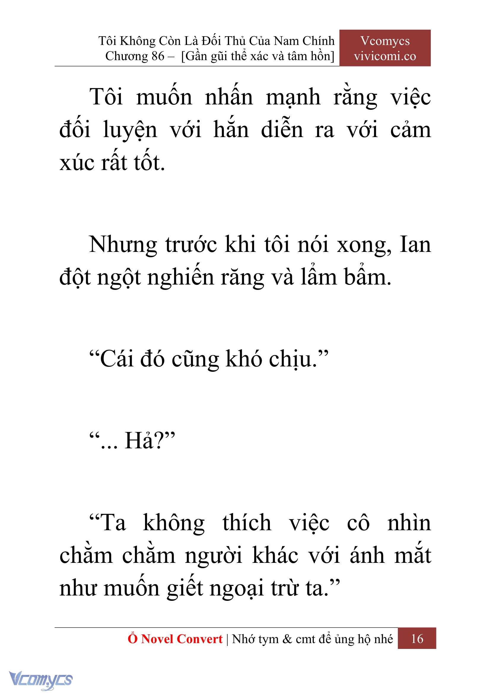 [Novel] Tôi Không Còn Là Đối Thủ Của Nam Chính Chap 86 - Trang 2