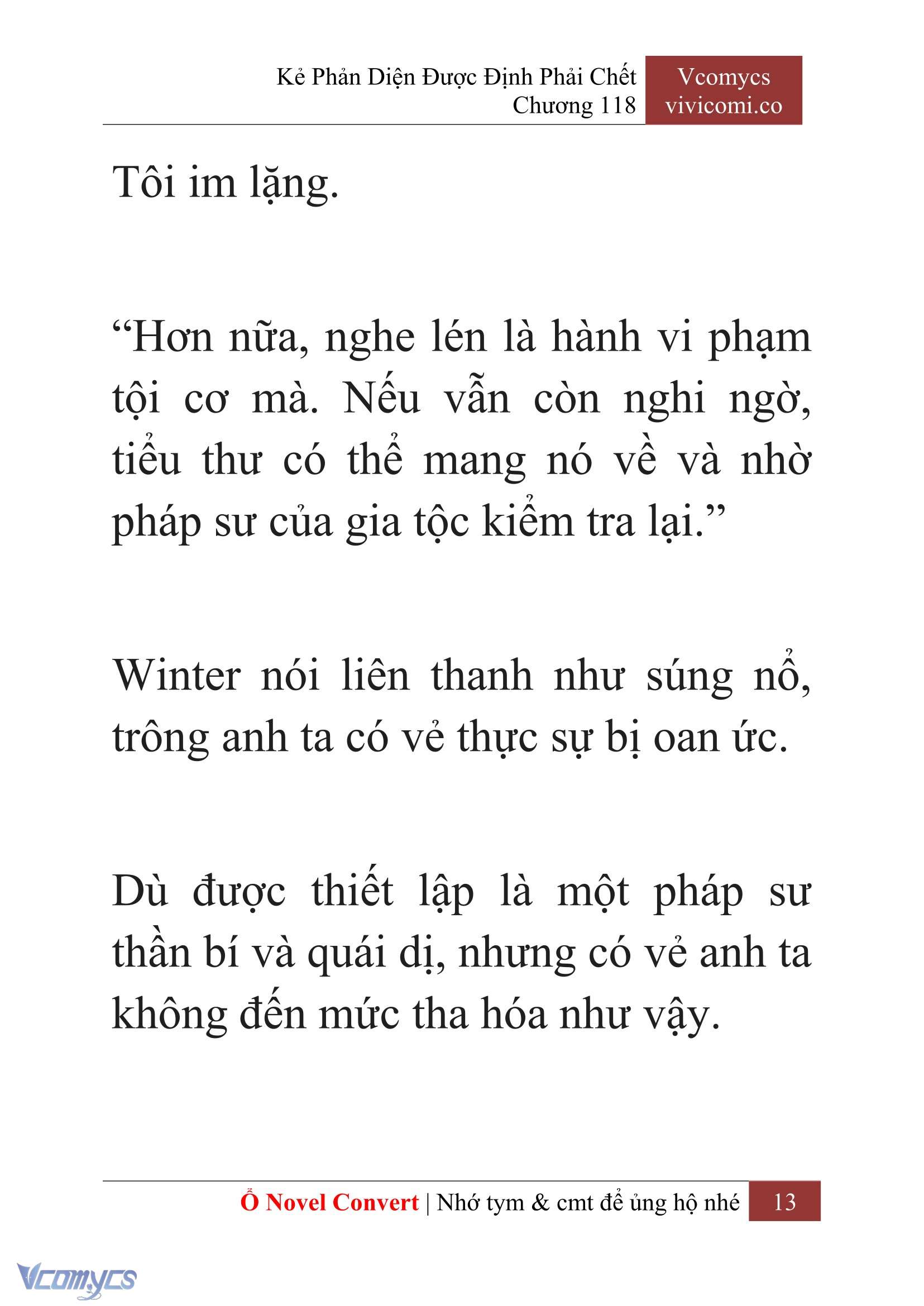 [Novel] Kẻ Phản Diện Được Định Phải Chết Chap 118 - Trang 2