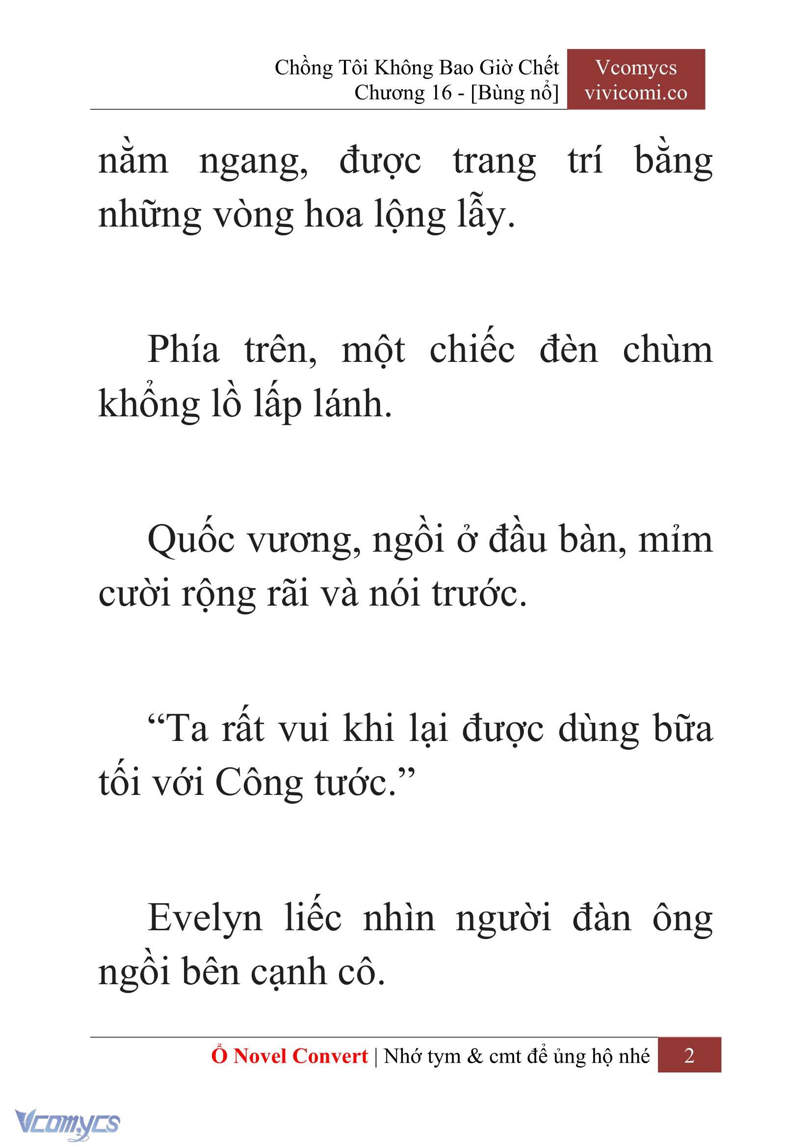 [Novel] Chồng Tôi Không Bao Giờ Chết Chap 16 - Trang 2