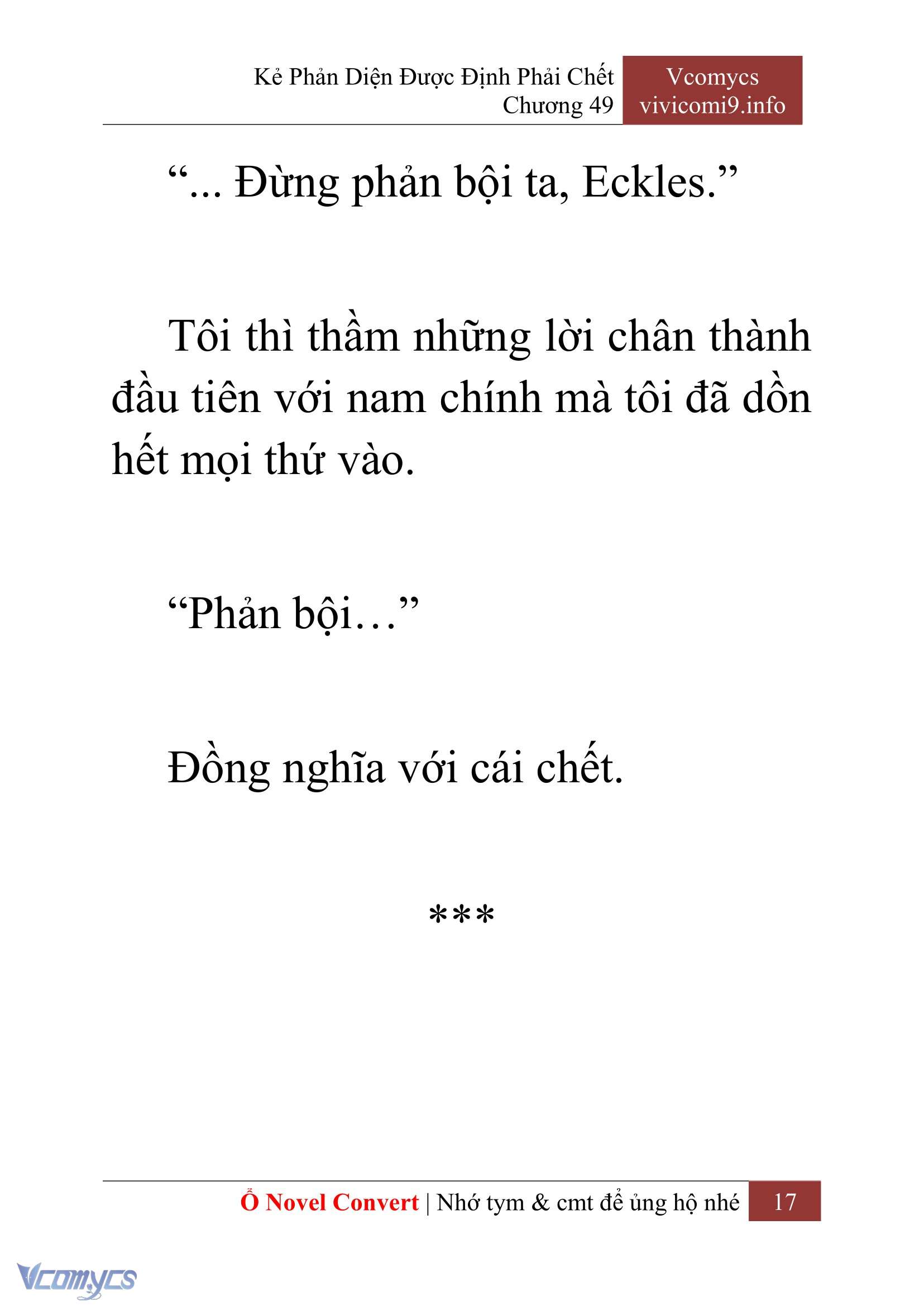 [Novel] Kẻ Phản Diện Được Định Phải Chết Chap 49 - Next Chap 50