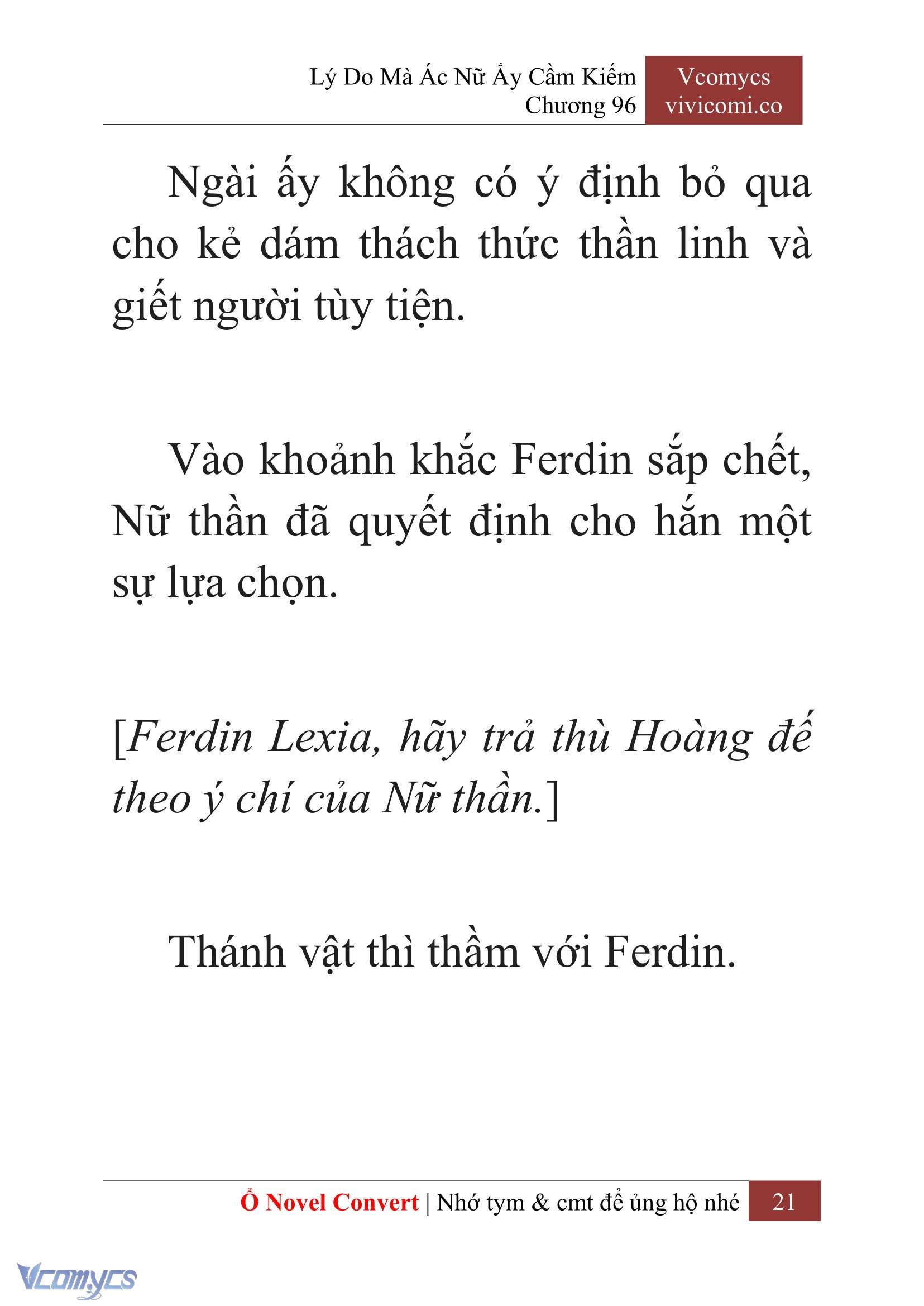 [Novel] Lý Do Mà Ác Nữ Ấy Cầm Kiếm Chap 96 - Next Chap 97