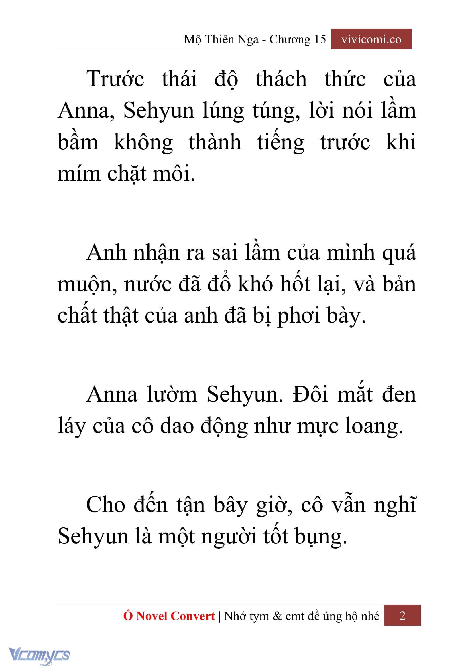 [Novel] Mộ Thiên Nga Chap 15 - Next Chap 16