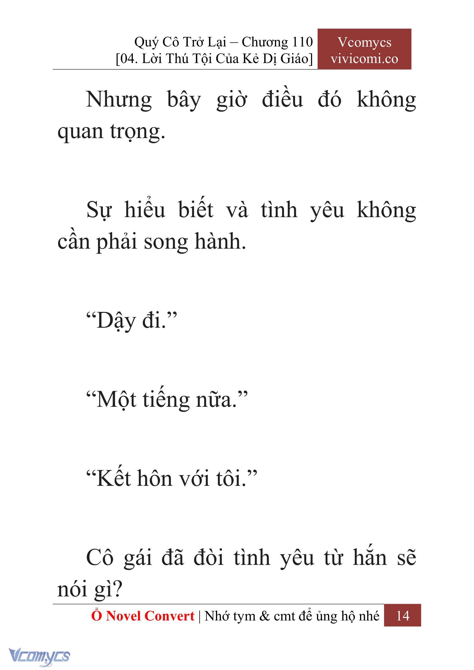 [Novel] Quý Cô Trở Lại Chap 110 - Trang 2