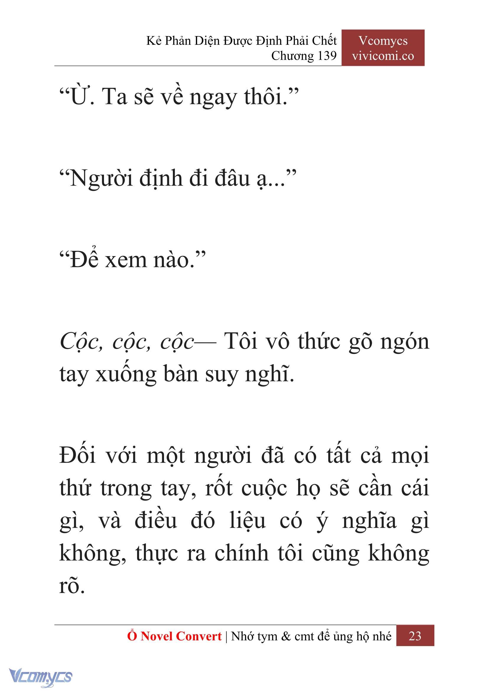 [Novel] Kẻ Phản Diện Được Định Phải Chết Chap 139 - Trang 2