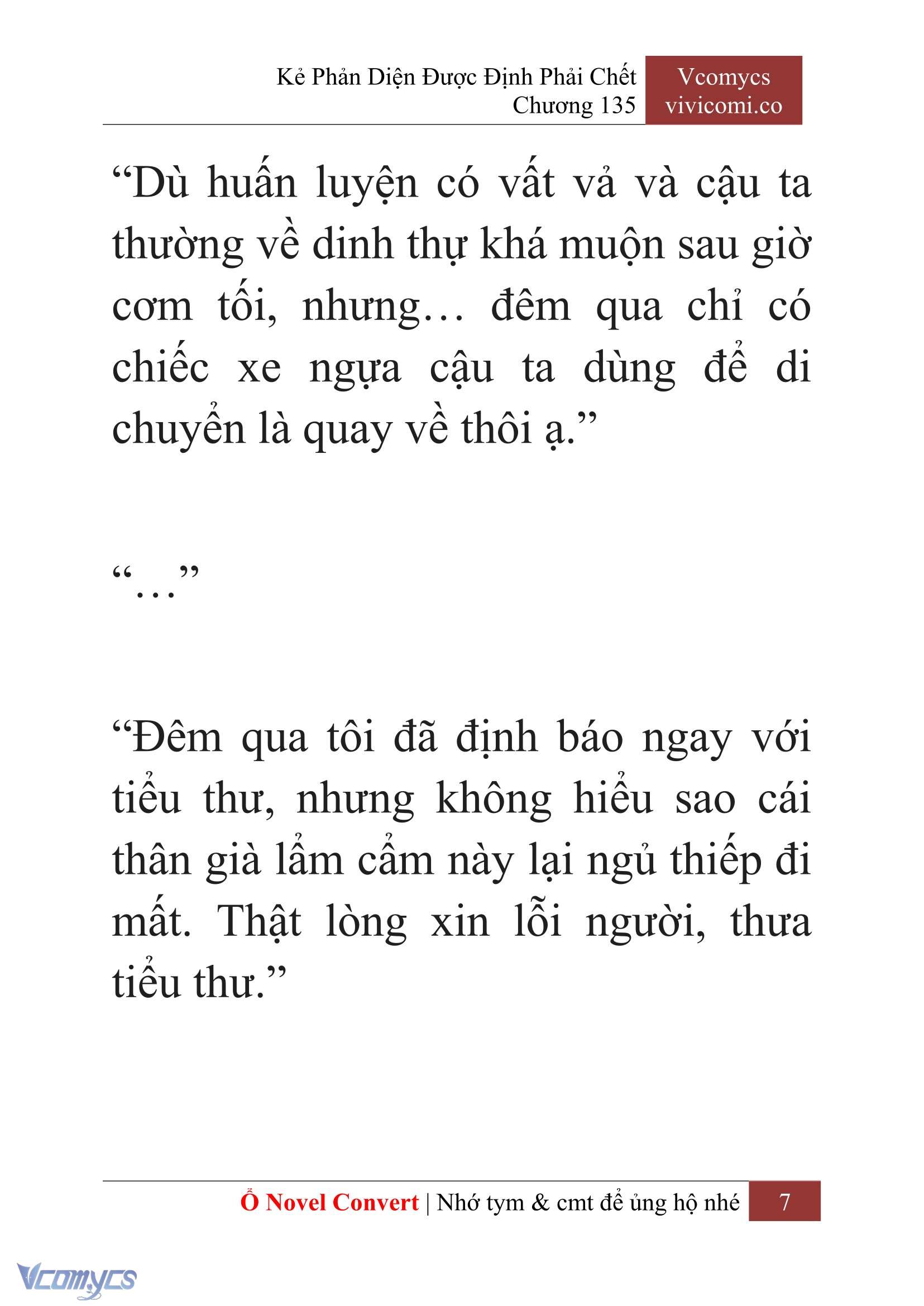 [Novel] Kẻ Phản Diện Được Định Phải Chết Chap 135 - Trang 2
