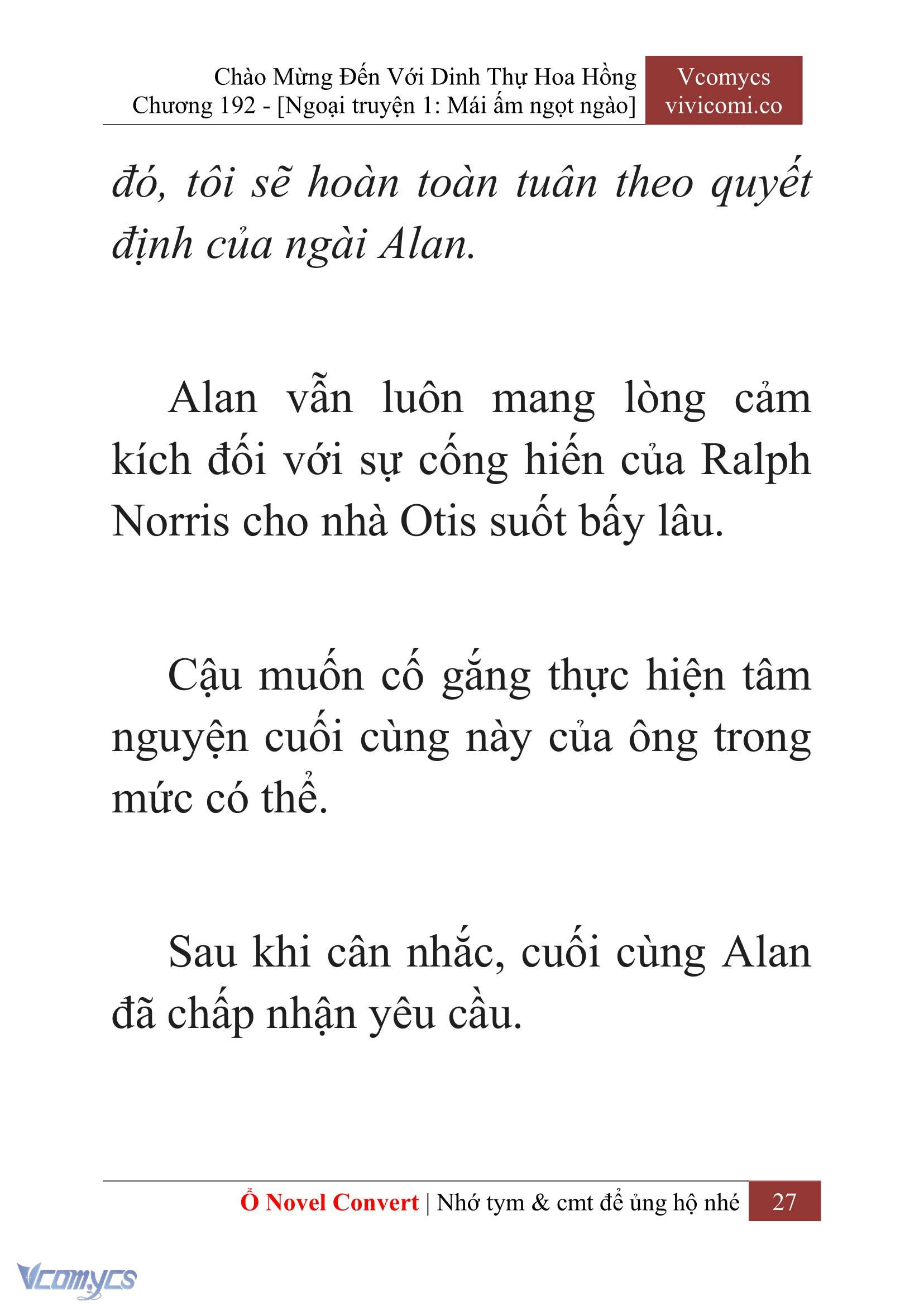 [Novel] Chào Mừng Đến Với Dinh Thự Hoa Hồng Chap 192 - Trang 2