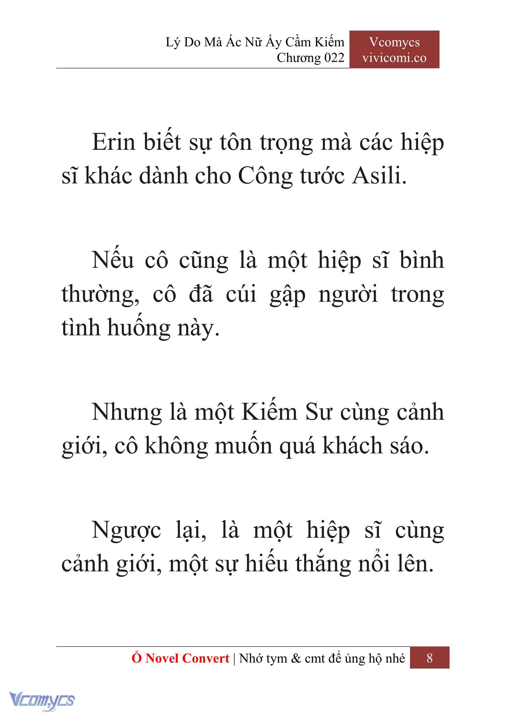 [Novel] Lý Do Mà Ác Nữ Ấy Cầm Kiếm Chap 22 - Next Chap 23