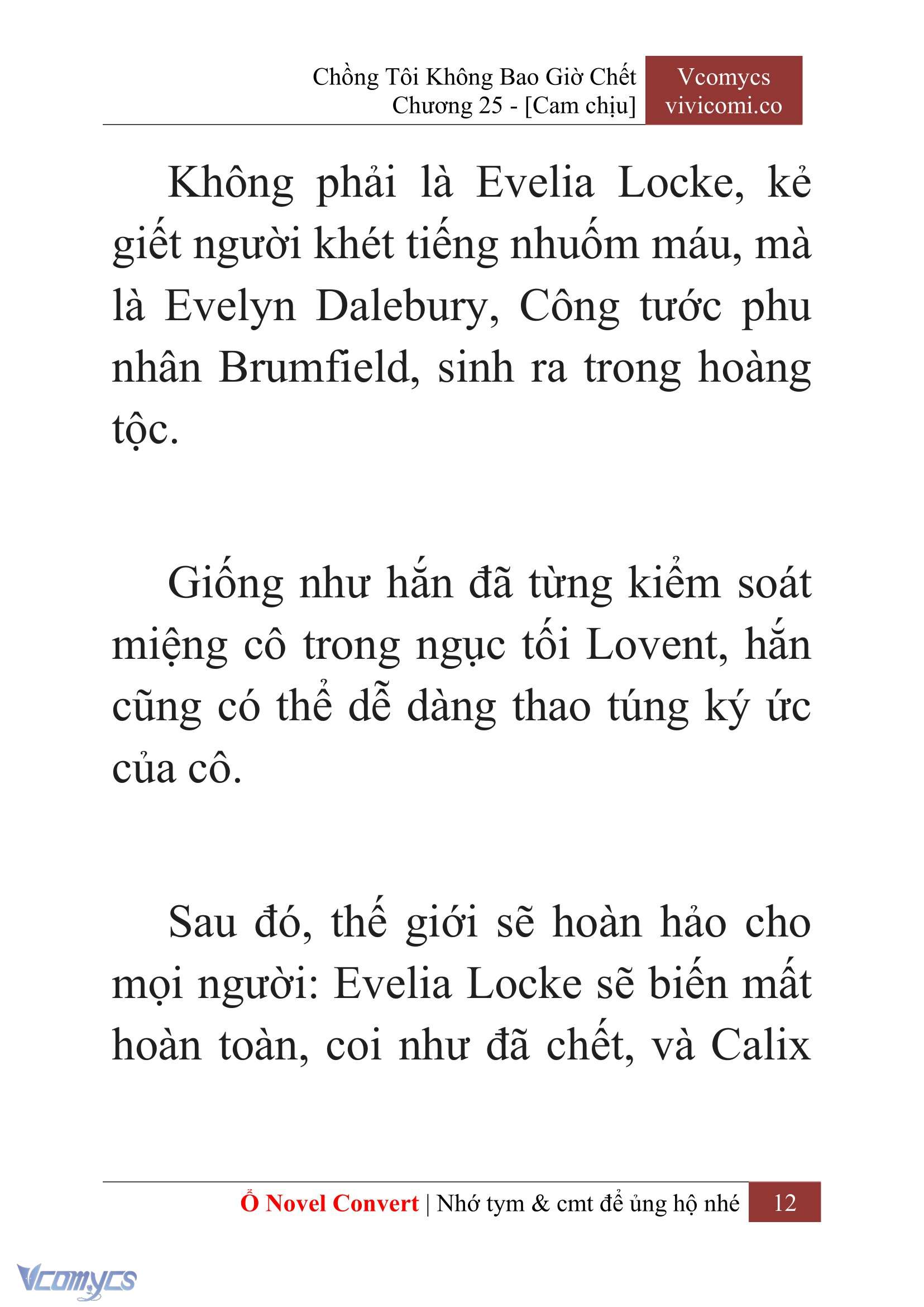 [Novel] Chồng Tôi Không Bao Giờ Chết Chap 25 - Trang 2