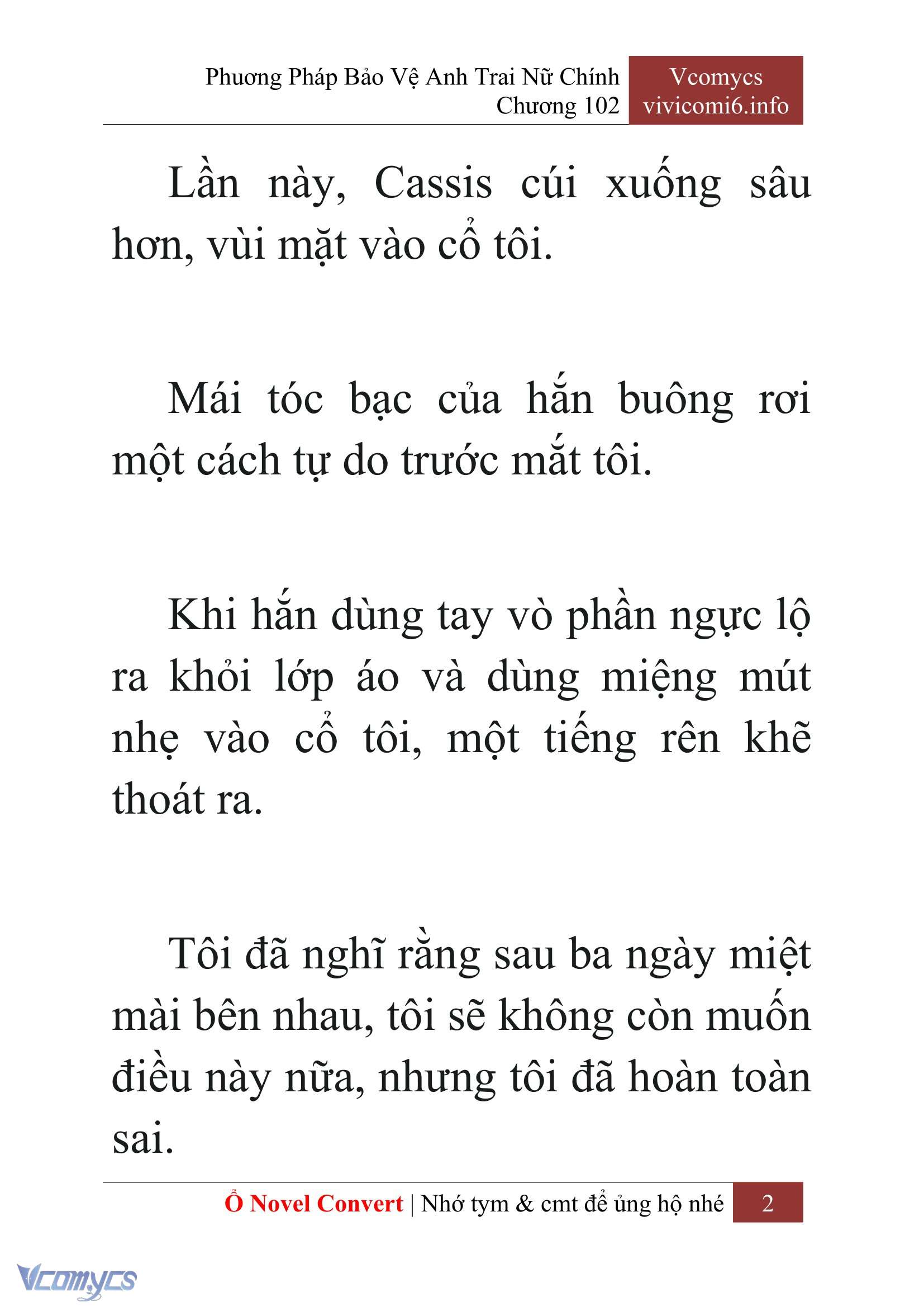 [Novel] Phương Pháp Bảo Vệ Anh Trai Nữ Chính Chap 102 - Trang 2