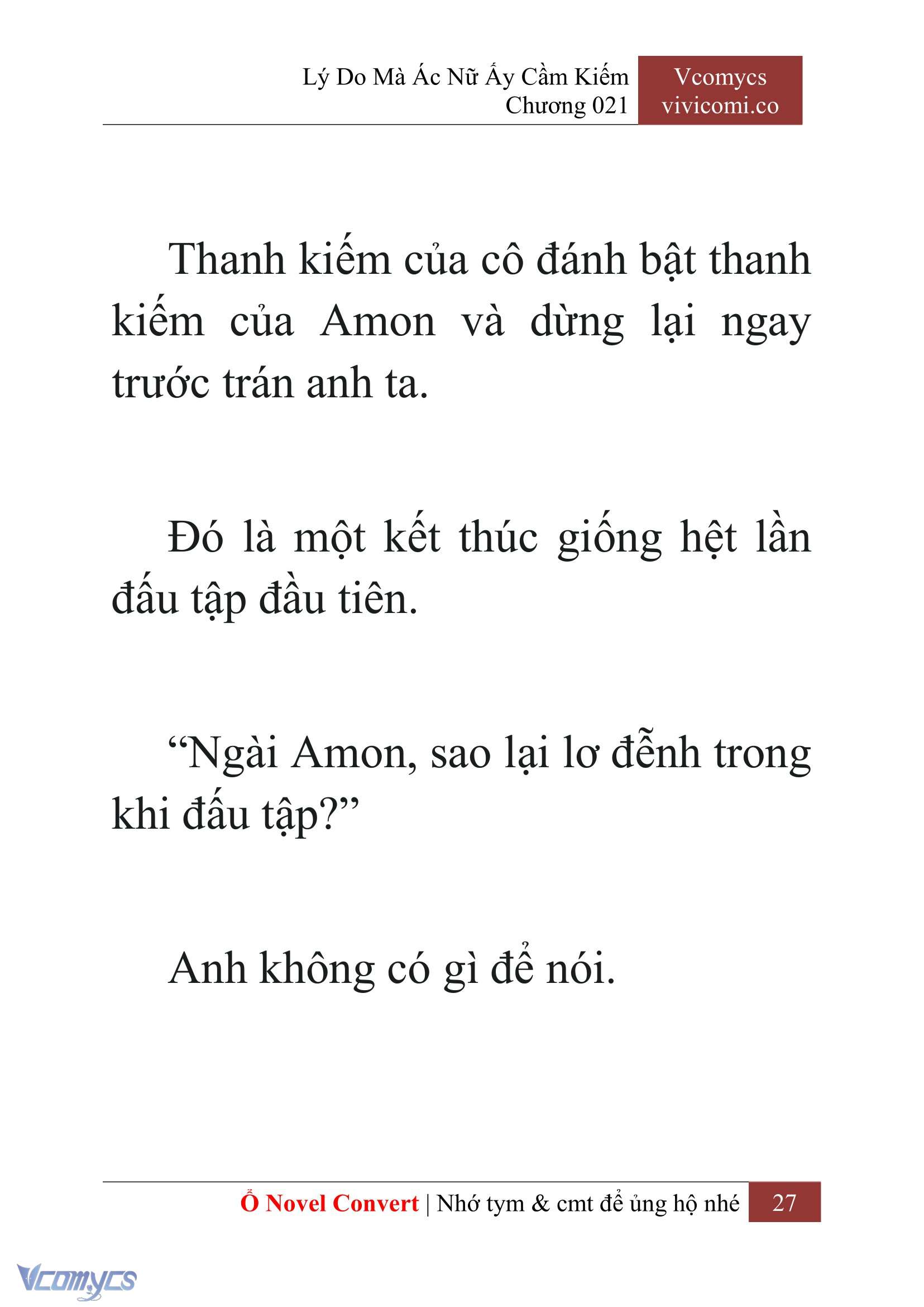 [Novel] Lý Do Mà Ác Nữ Ấy Cầm Kiếm Chap 21 - Trang 2