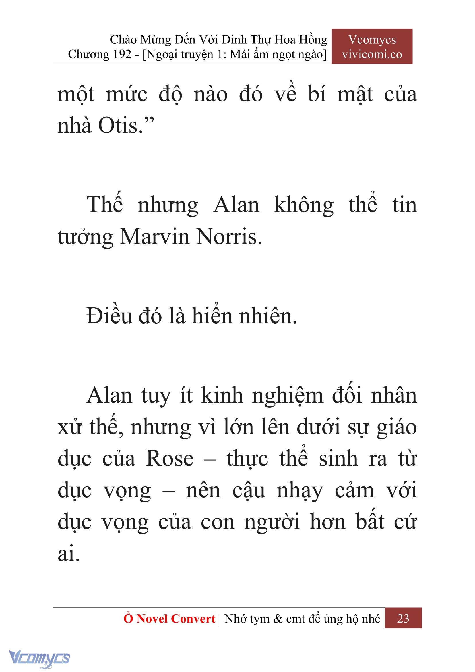 [Novel] Chào Mừng Đến Với Dinh Thự Hoa Hồng Chap 192 - Trang 2