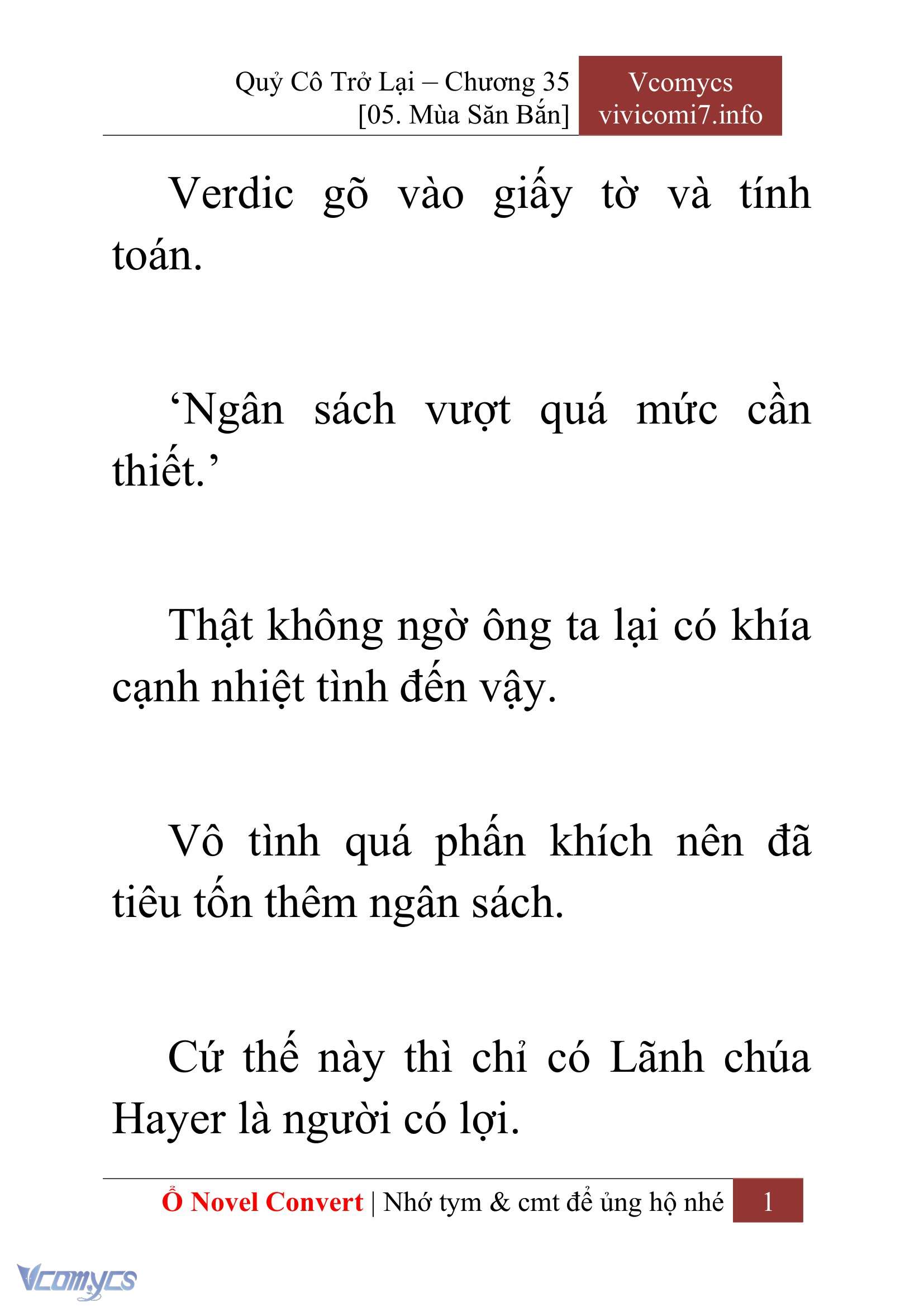 [Novel] Quý Cô Trở Lại Chap 35 - Trang 2