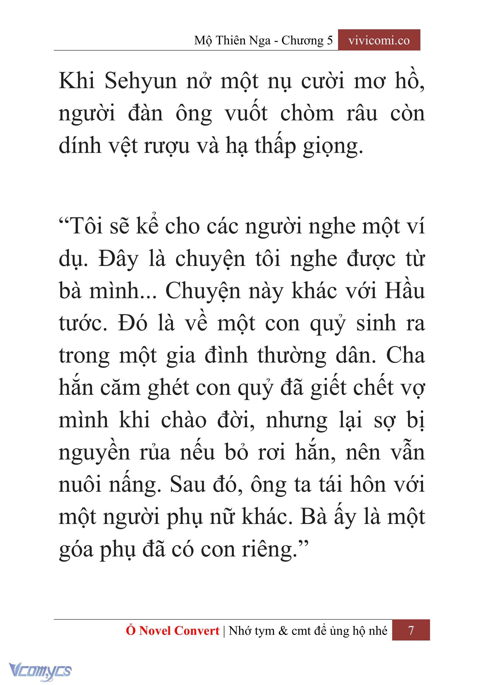 [Novel] Mộ Thiên Nga Chap 5 - Trang 2
