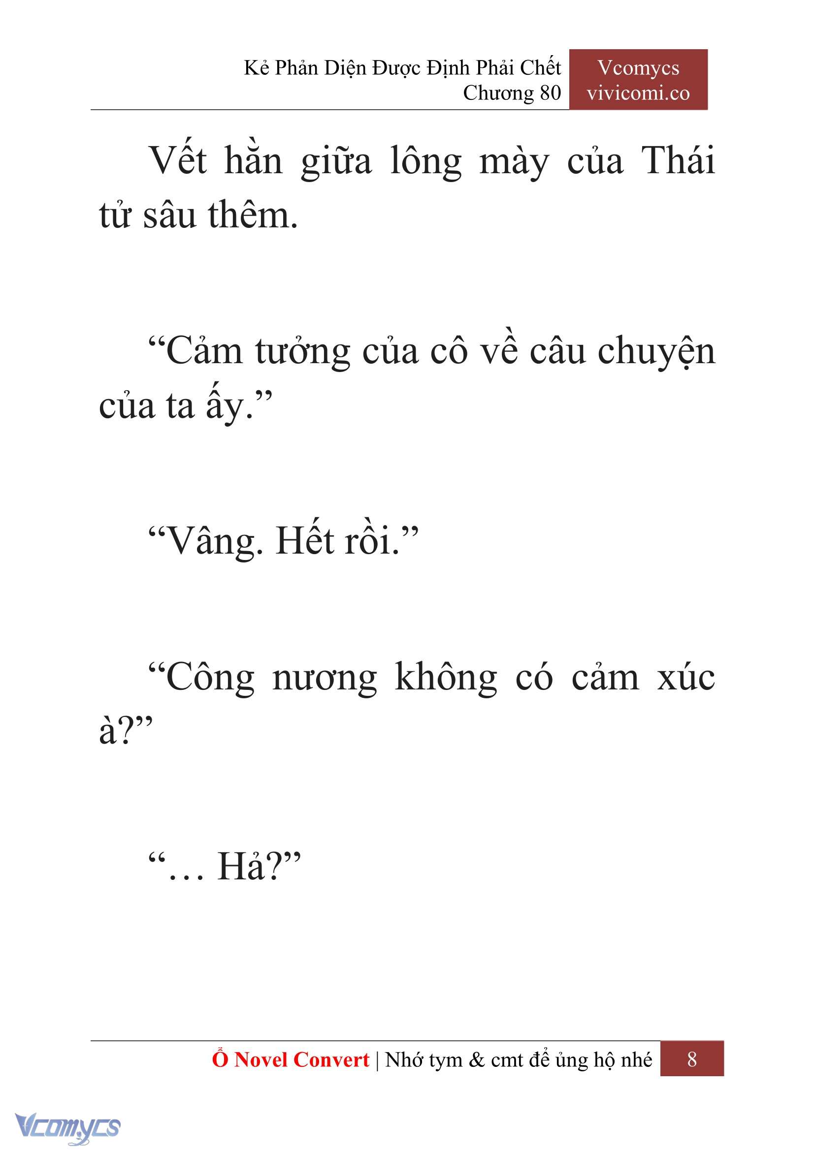 [Novel] Kẻ Phản Diện Được Định Phải Chết Chap 80 - Trang 2