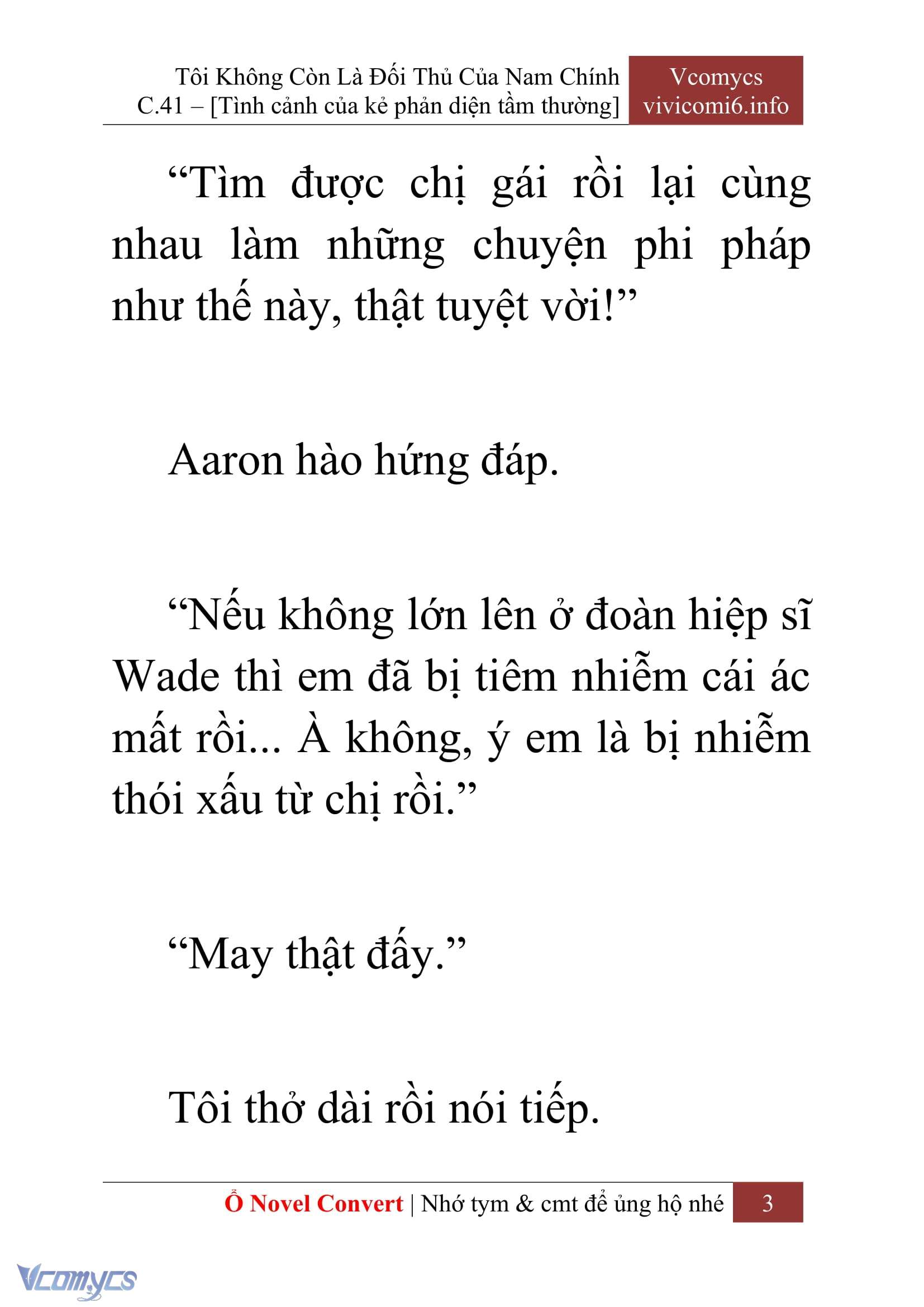 [Novel] Tôi Không Còn Là Đối Thủ Của Nam Chính Chap 41 - Trang 2