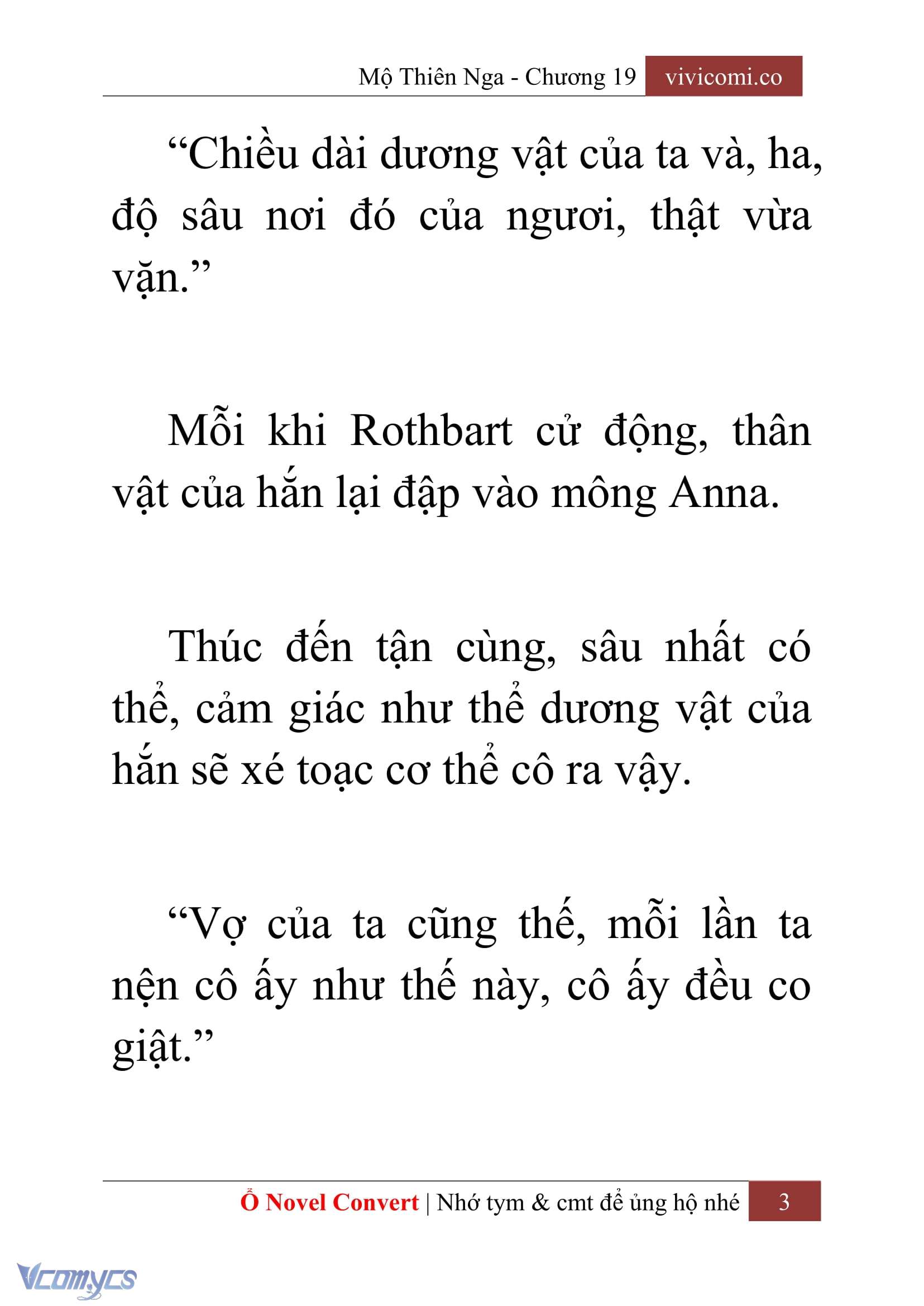 [Novel] Mộ Thiên Nga Chap 19 - Trang 2