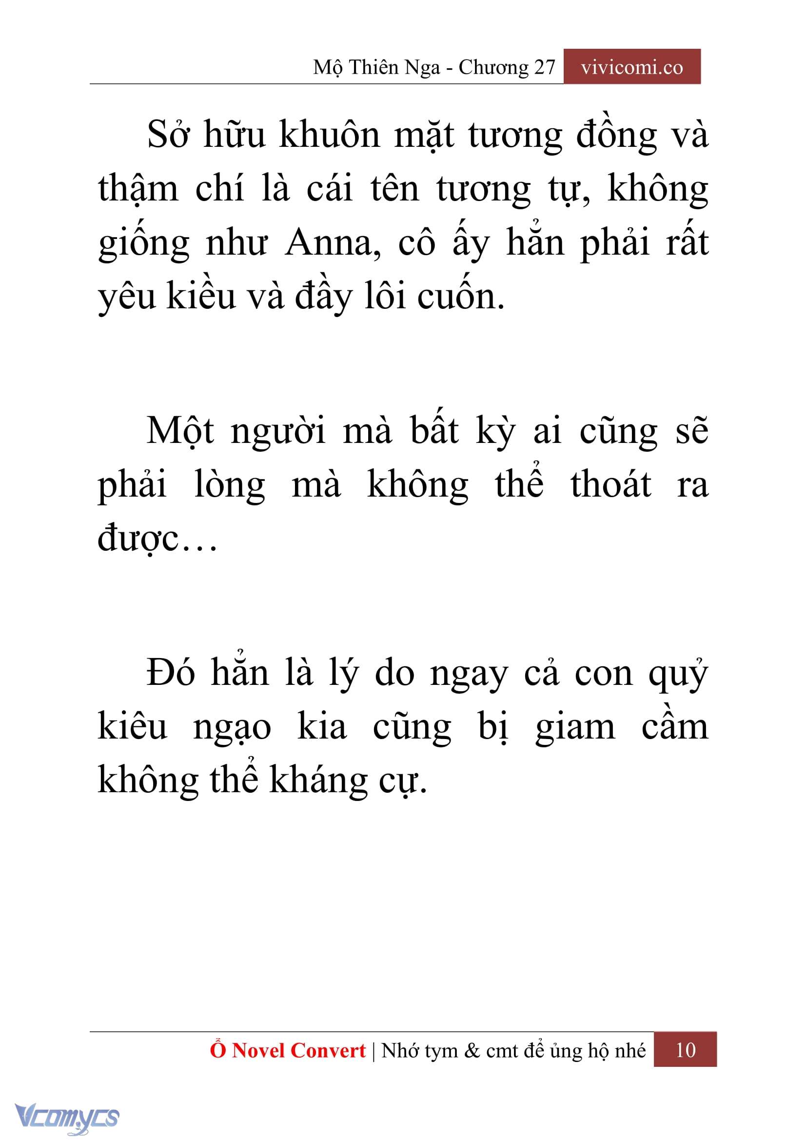 [Novel] Mộ Thiên Nga Chap 27 - Next Chap 28