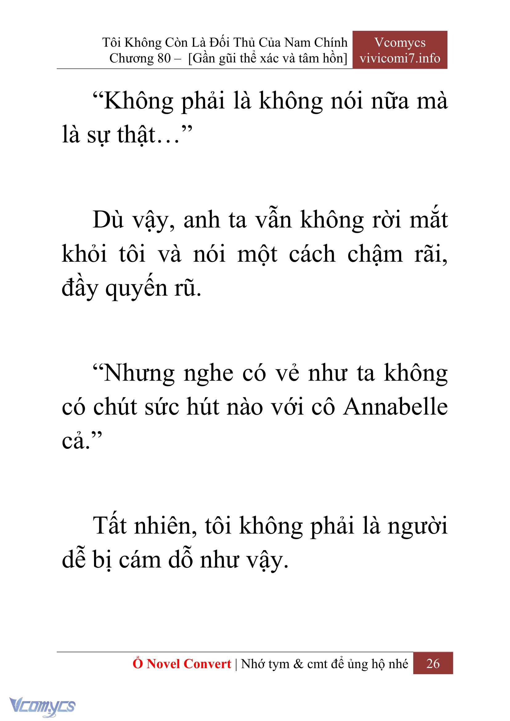 [Novel] Tôi Không Còn Là Đối Thủ Của Nam Chính Chap 80 - Trang 2