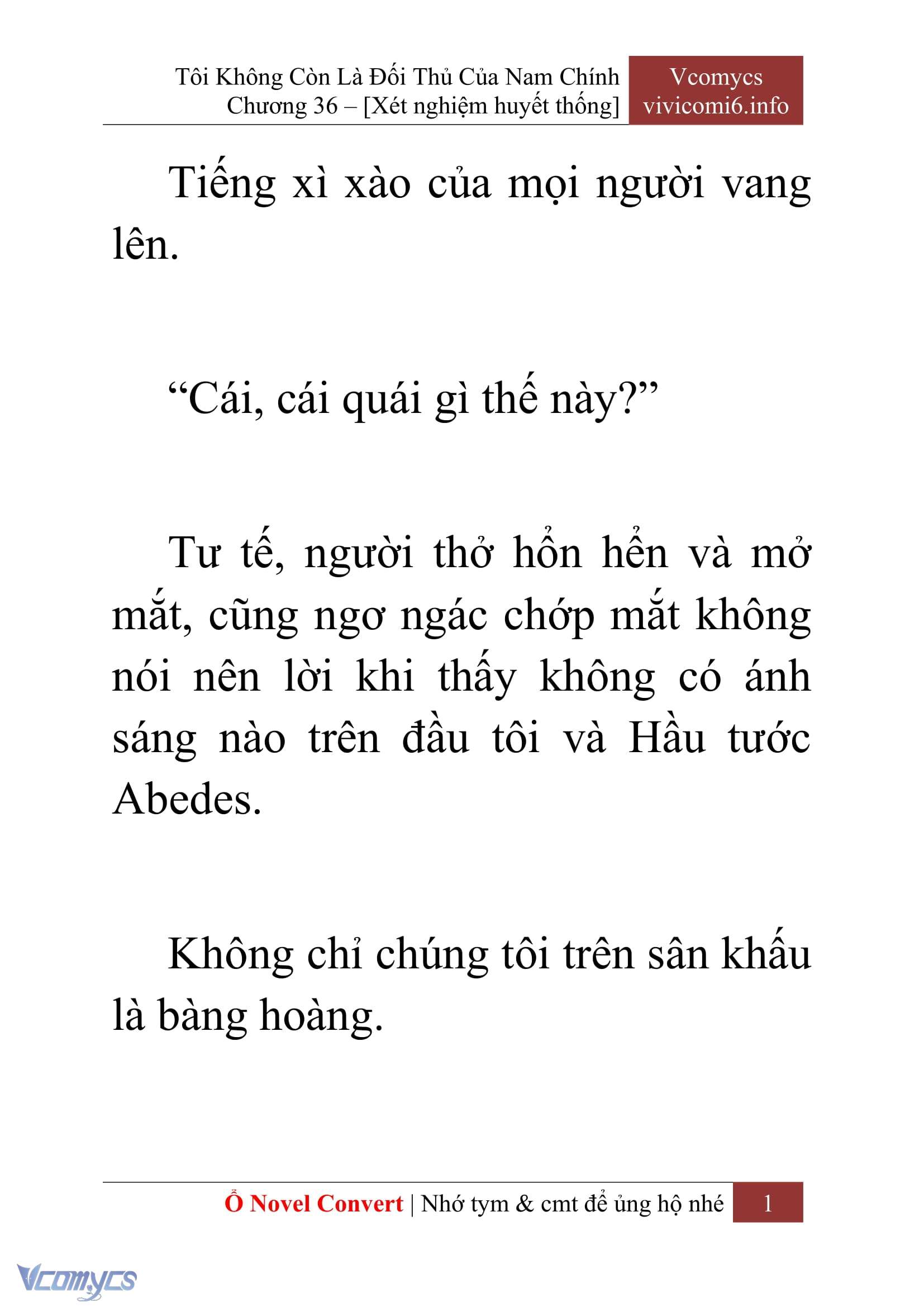 [Novel] Tôi Không Còn Là Đối Thủ Của Nam Chính Chap 36 - Trang 2