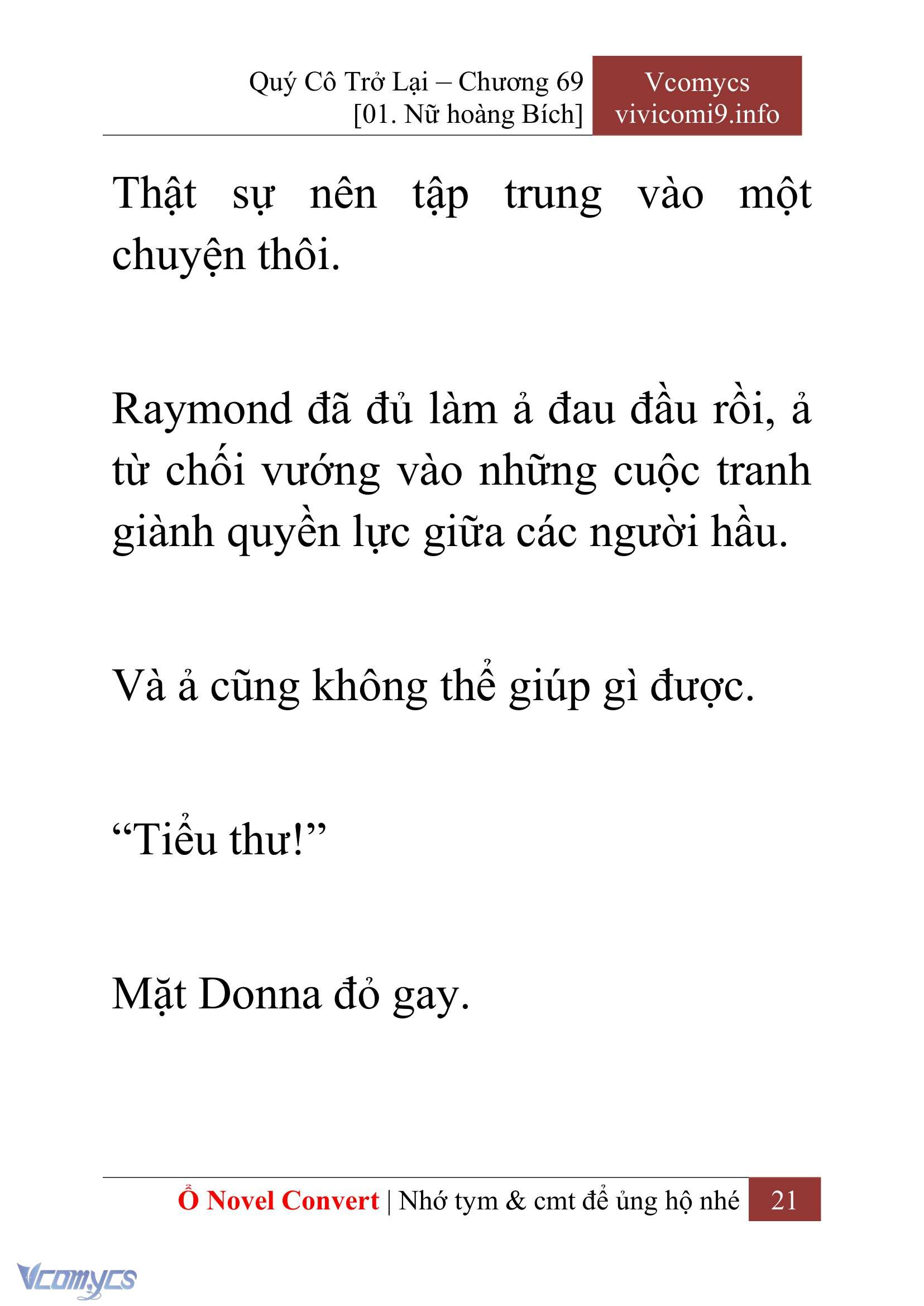 [Novel] Quý Cô Trở Lại Chap 69 - Trang 2