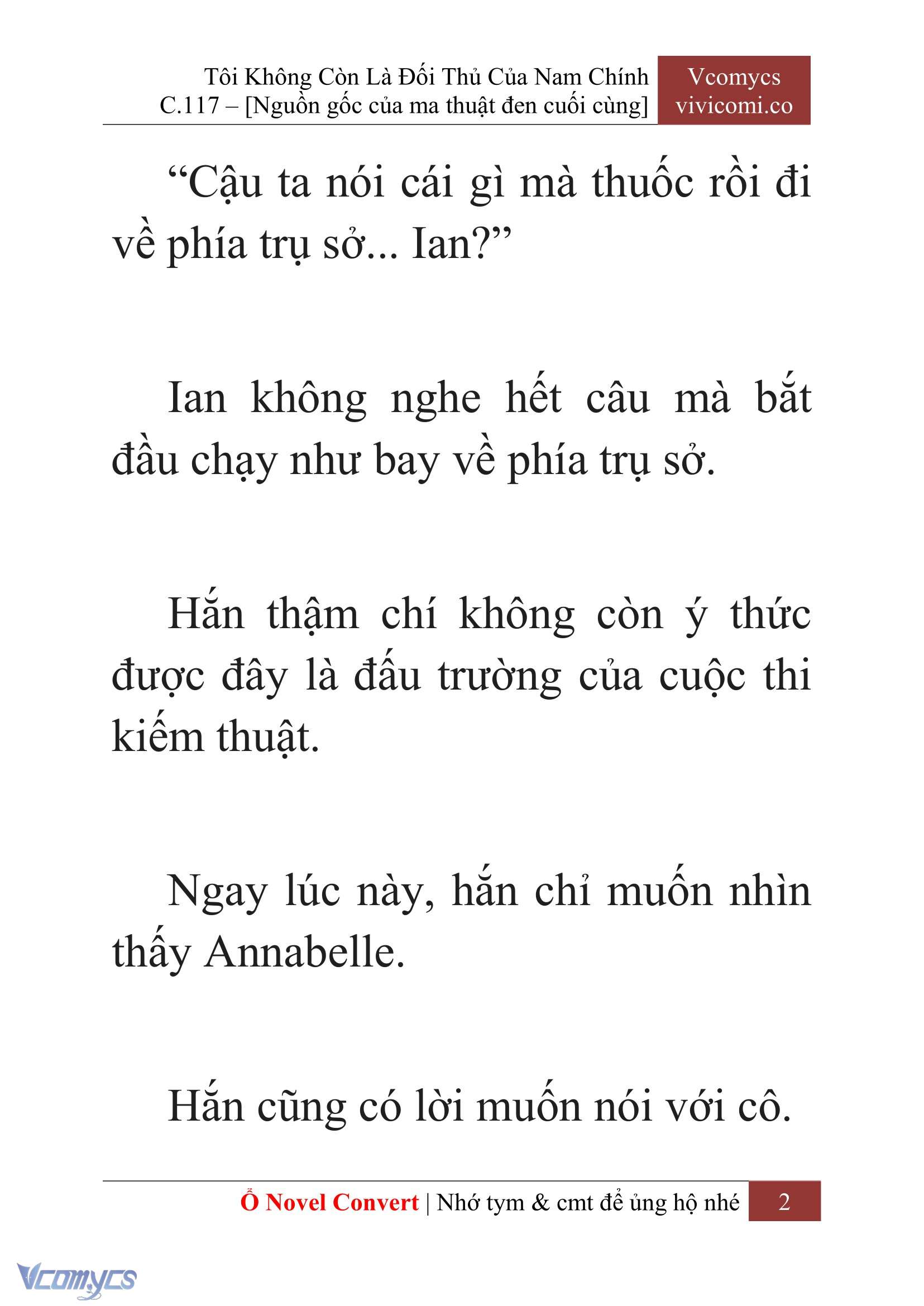 [Novel] Tôi Không Còn Là Đối Thủ Của Nam Chính Chap 117 - Trang 2
