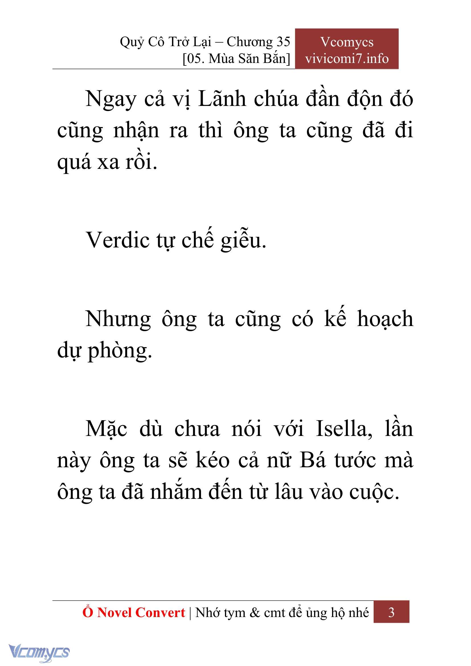 [Novel] Quý Cô Trở Lại Chap 35 - Trang 2
