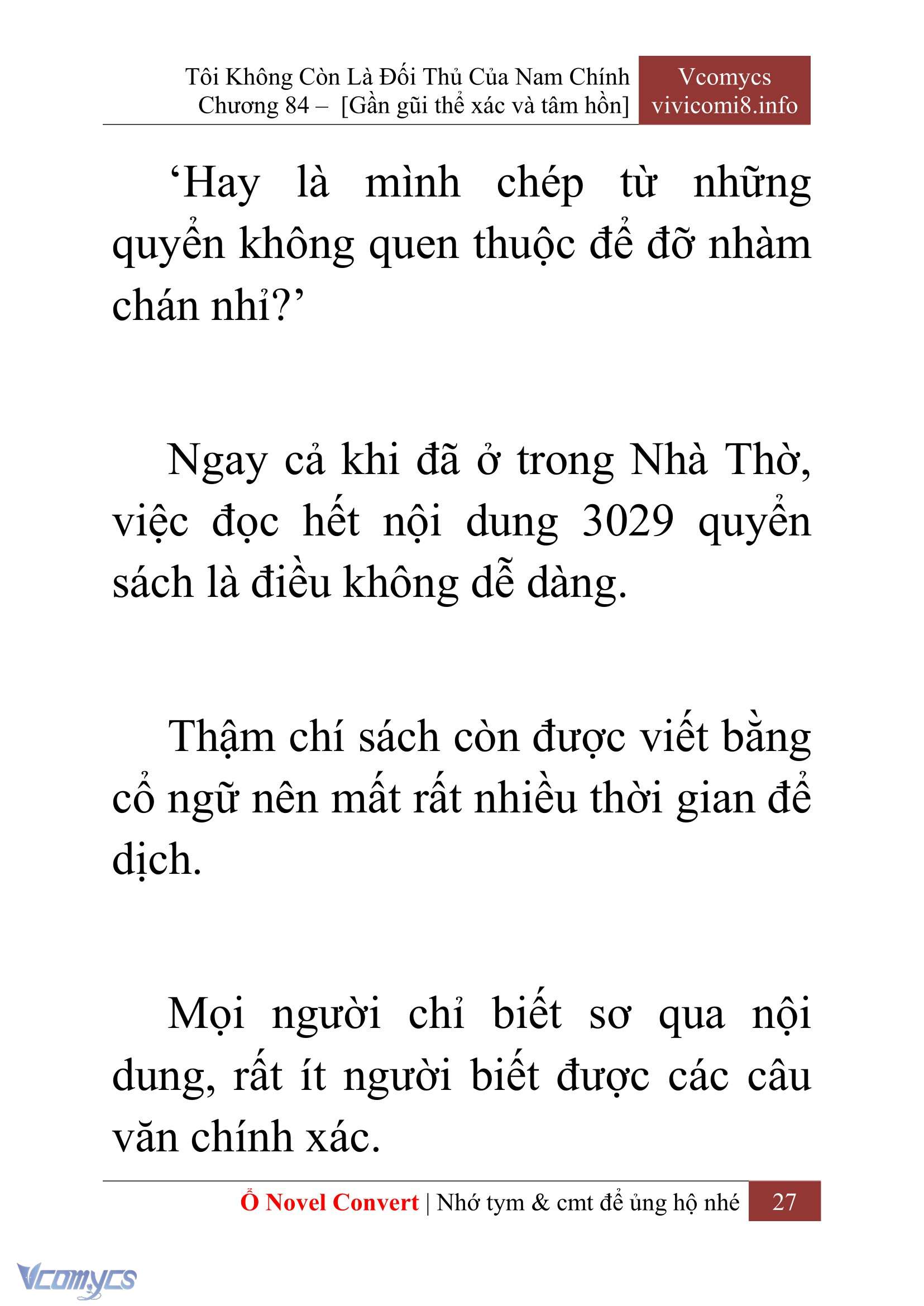 [Novel] Tôi Không Còn Là Đối Thủ Của Nam Chính Chap 84 - Trang 2