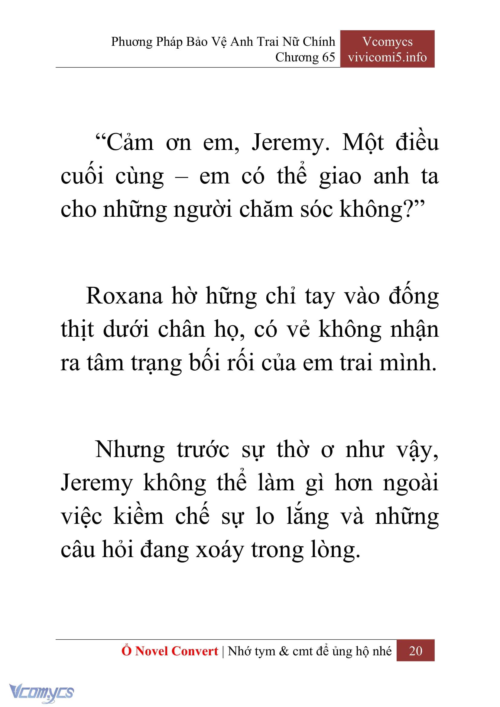 [Novel] Phương Pháp Bảo Vệ Anh Trai Nữ Chính Chap 65 - Trang 2