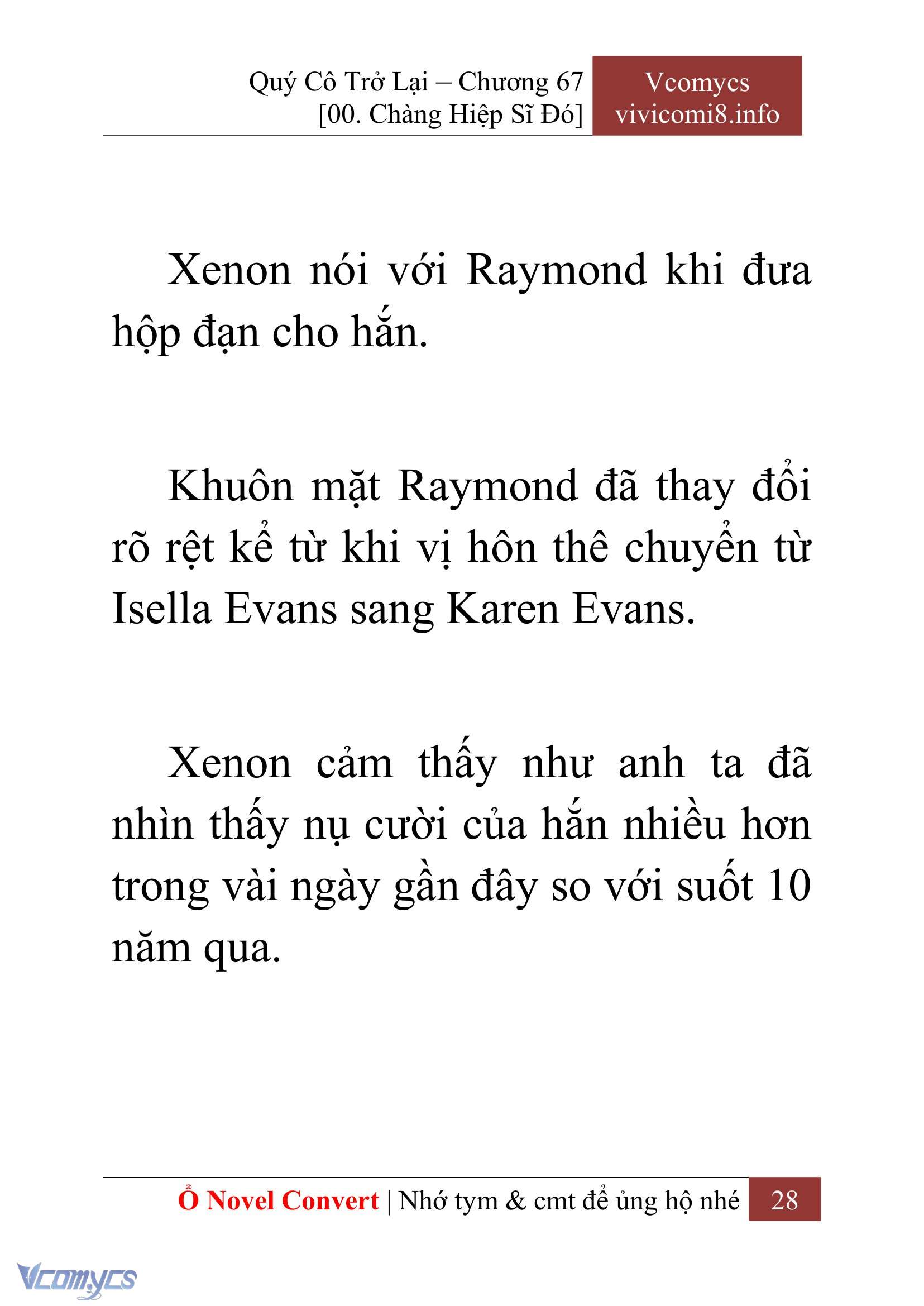 [Novel] Quý Cô Trở Lại Chap 67 - Trang 2