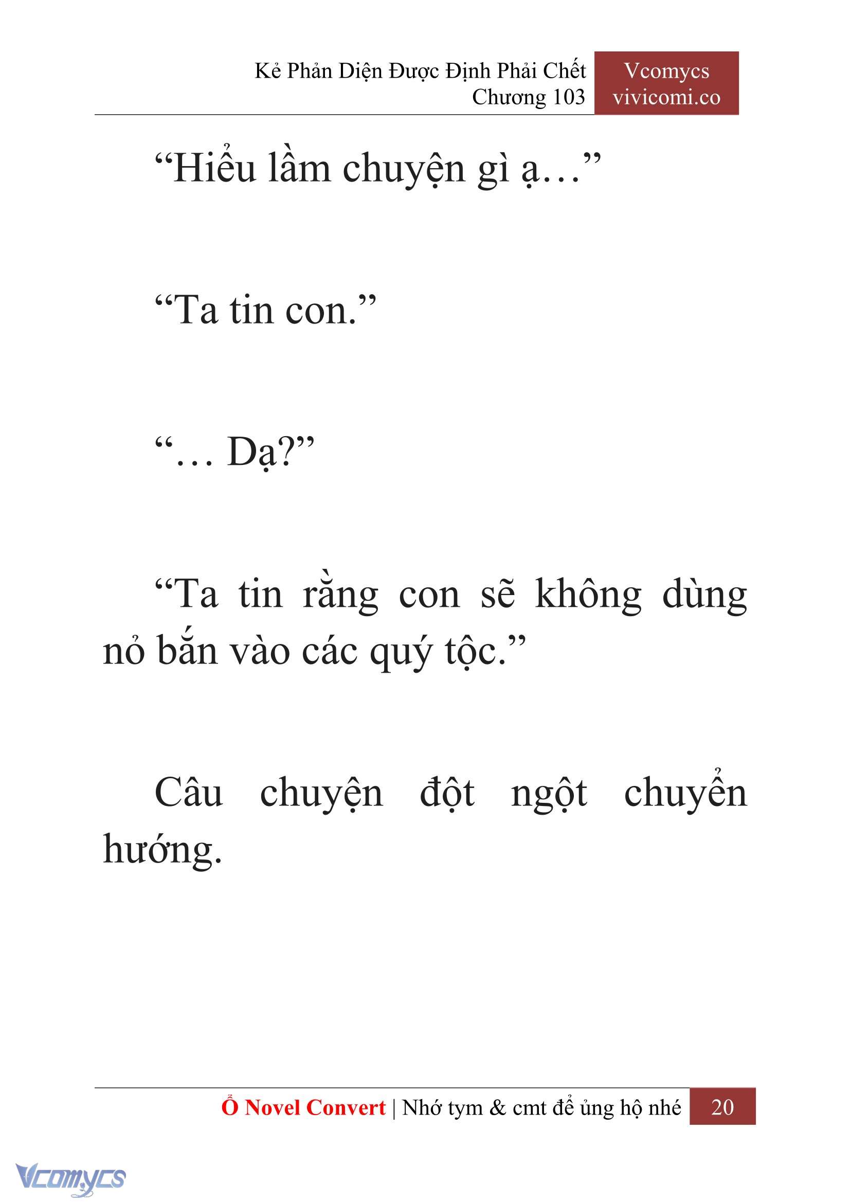 [Novel] Kẻ Phản Diện Được Định Phải Chết Chap 103 - Next Chap 104