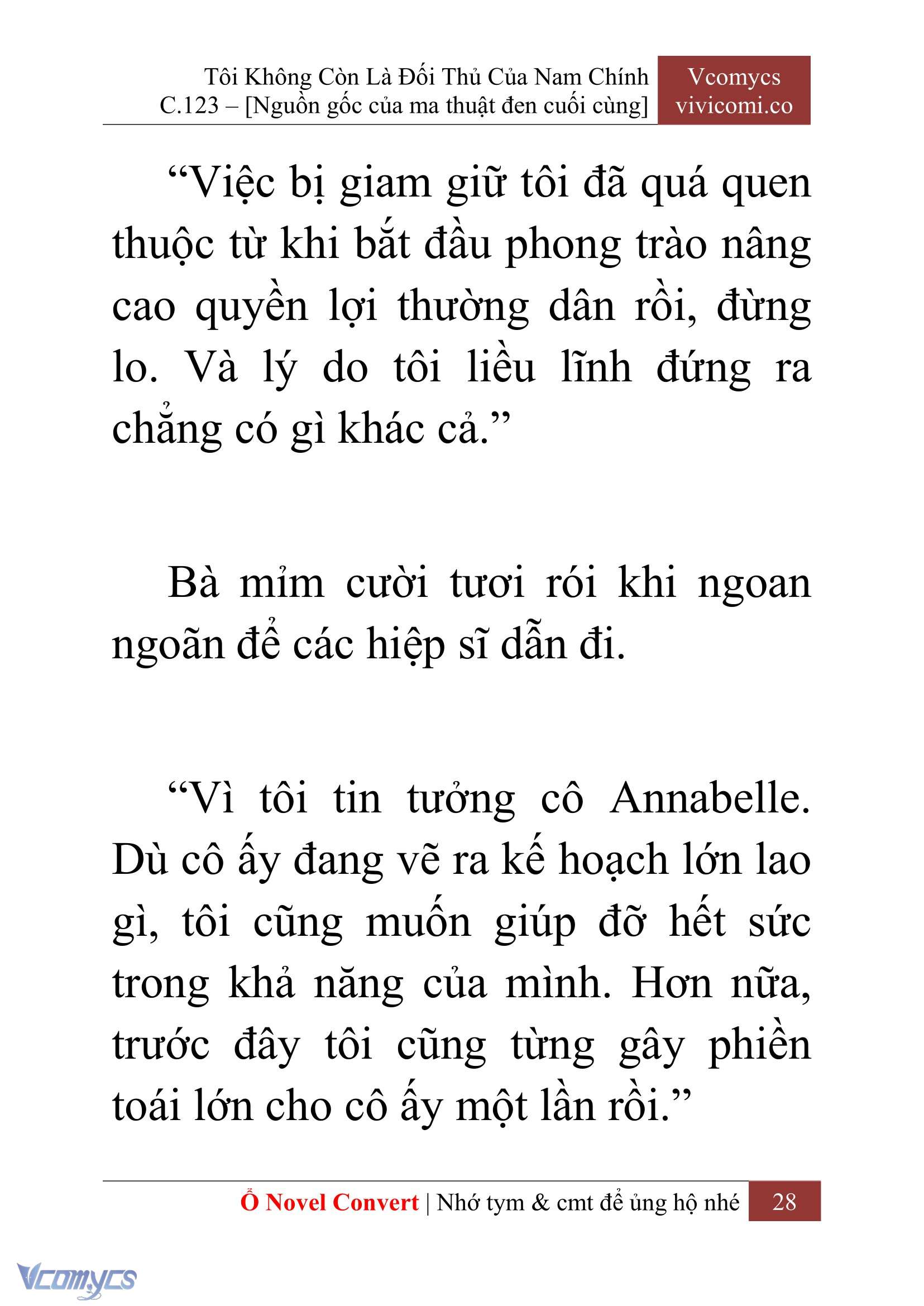 [Novel] Tôi Không Còn Là Đối Thủ Của Nam Chính Chap 123 - Trang 2