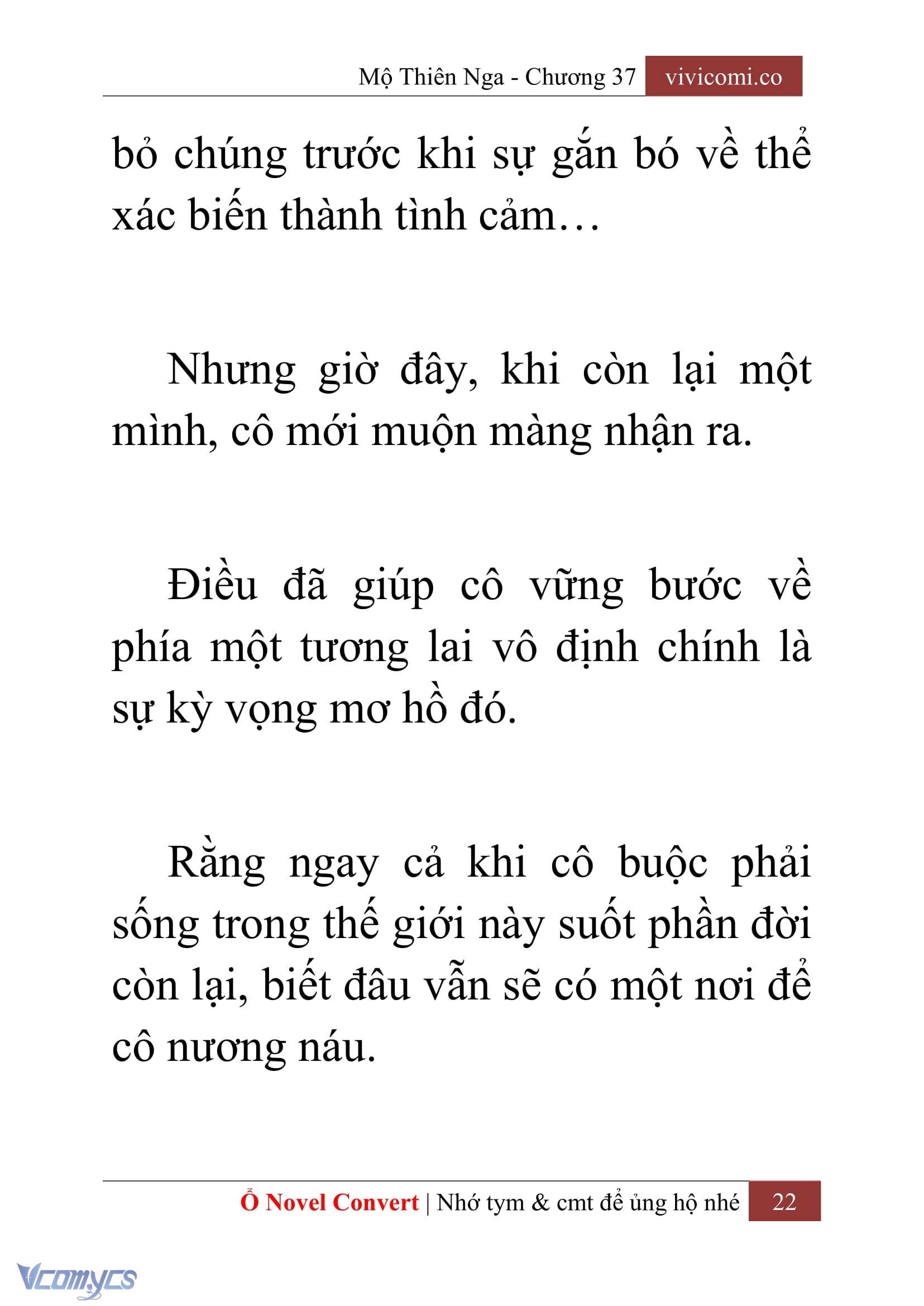 [Novel] Mộ Thiên Nga Chap 37 - Next Chap 38