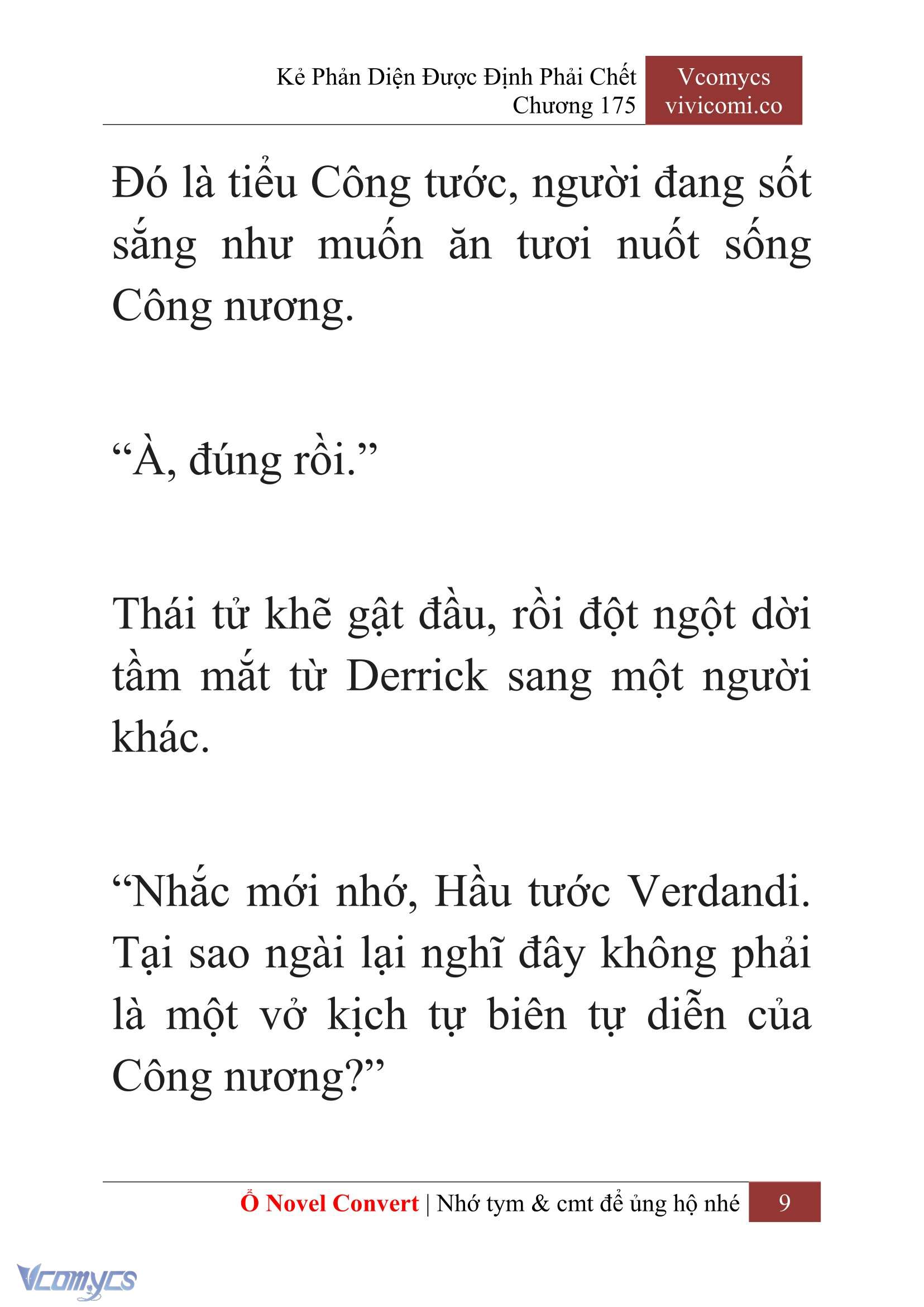 [Novel] Kẻ Phản Diện Được Định Phải Chết Chap 175 - Trang 2