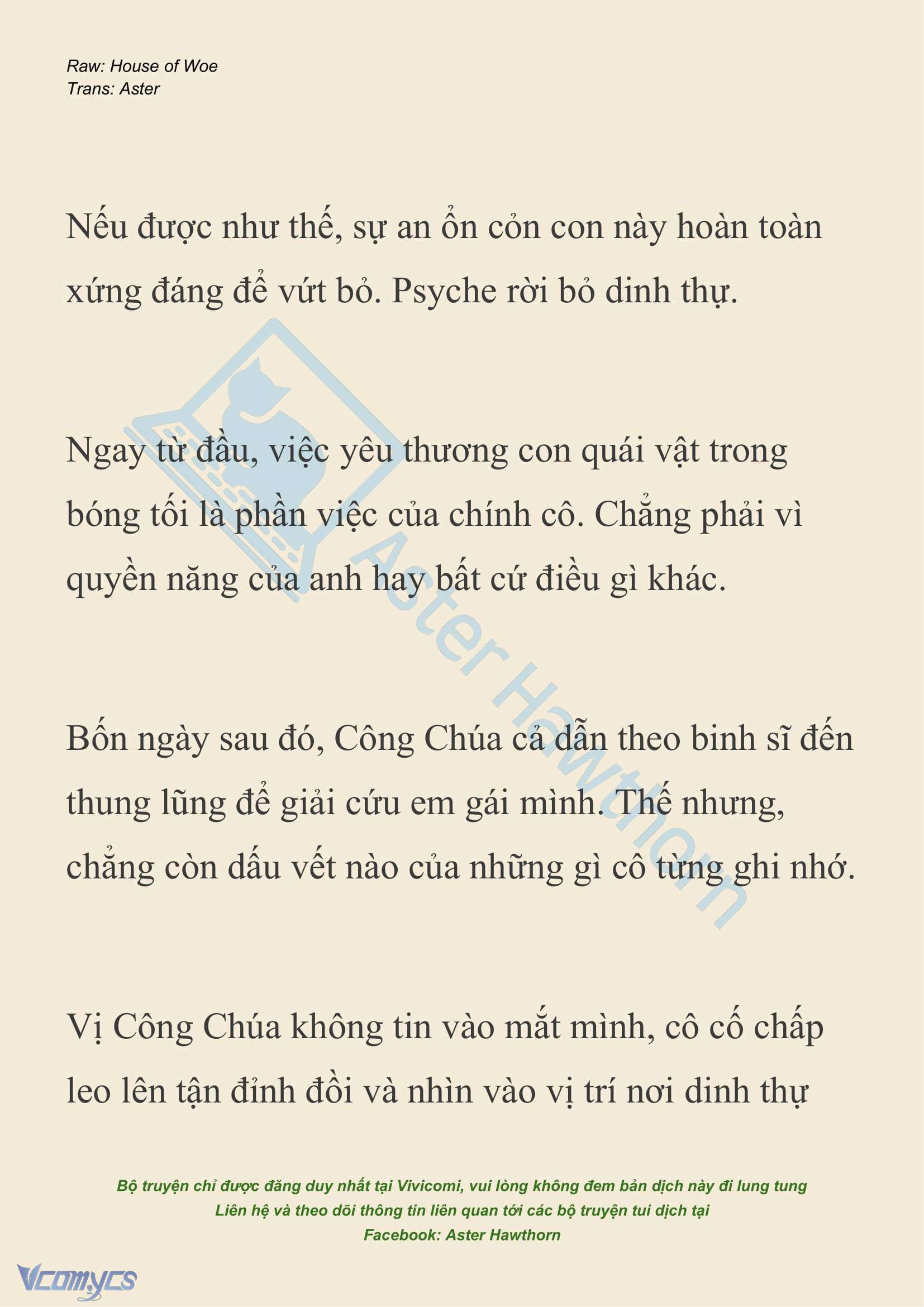 [NOVEL] Dành Cho Các Nữ Thần: Dành cho Psyche Chap 38 - Trang 2