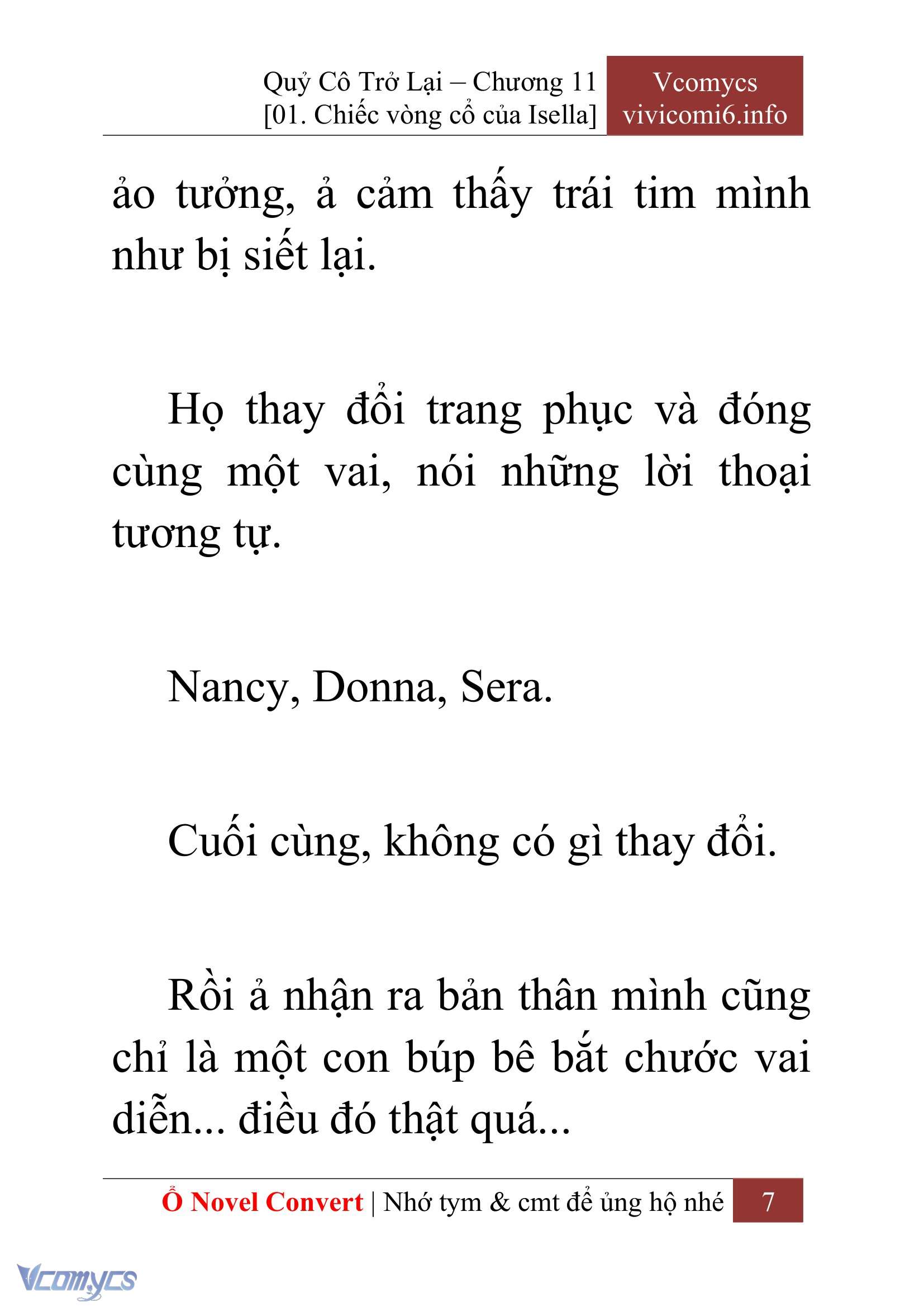 [Novel] Quý Cô Trở Lại Chap 11 - Trang 2