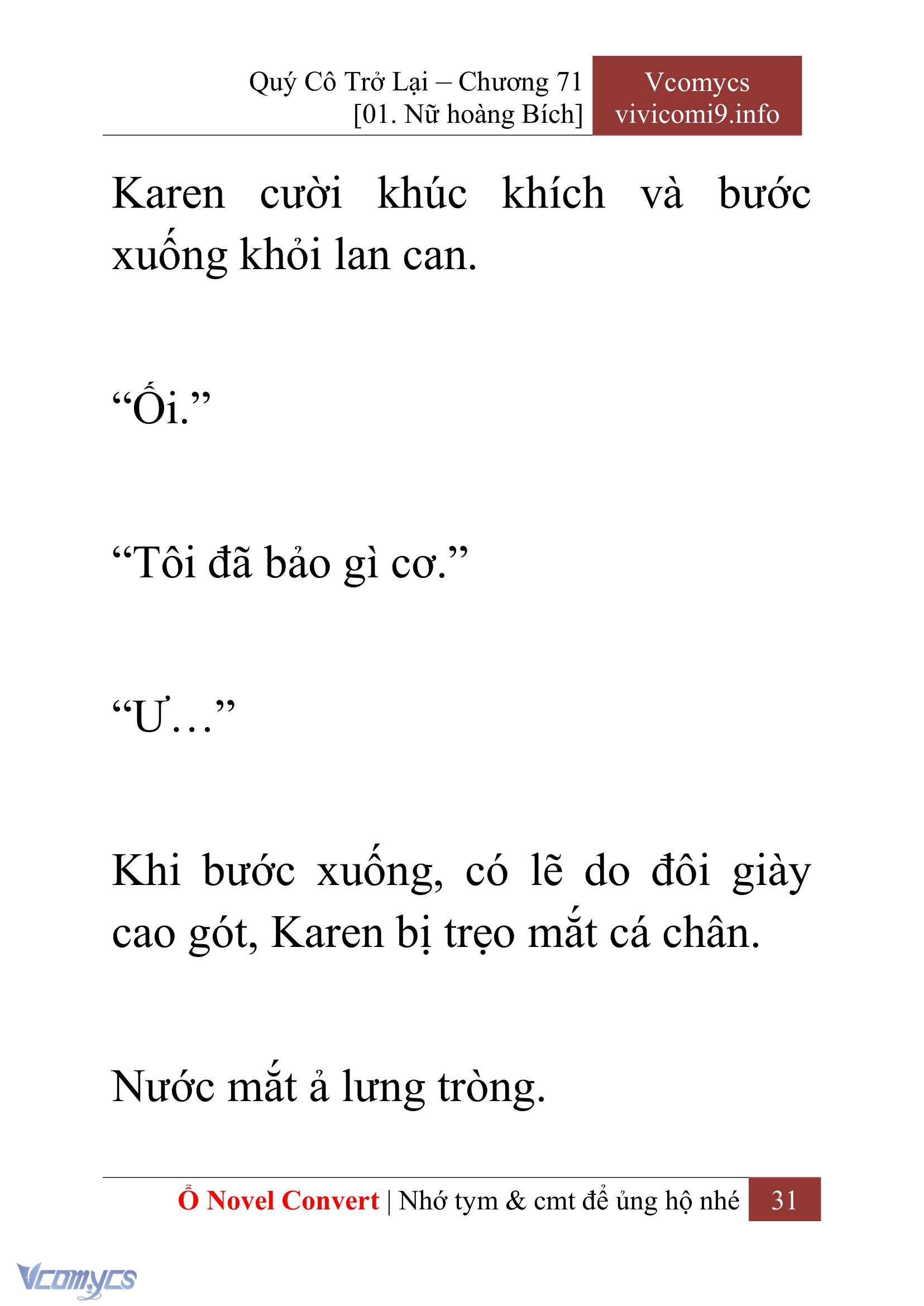 [Novel] Quý Cô Trở Lại Chap 71 - Trang 2