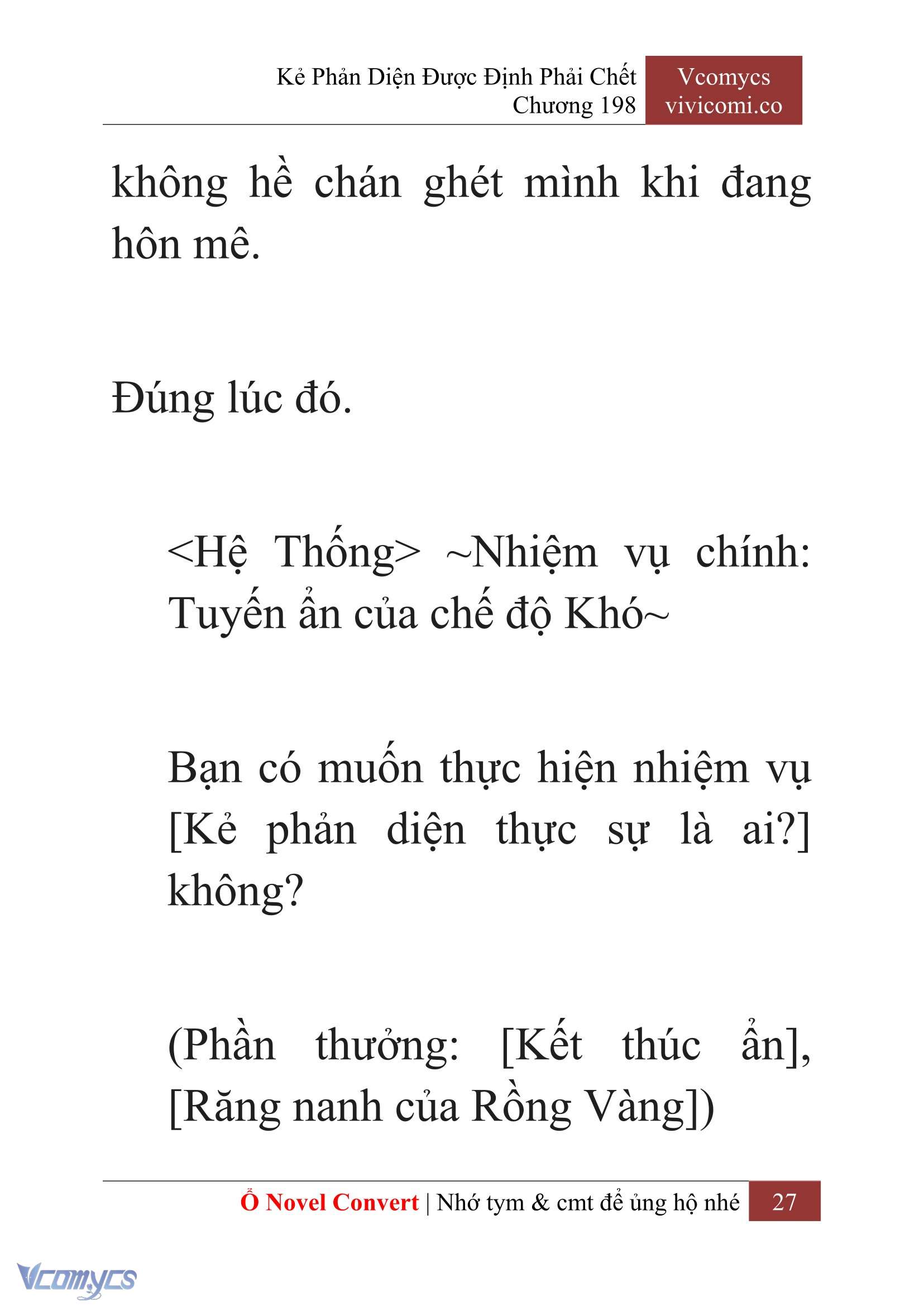 [Novel] Kẻ Phản Diện Được Định Phải Chết Chap 198 - Trang 2