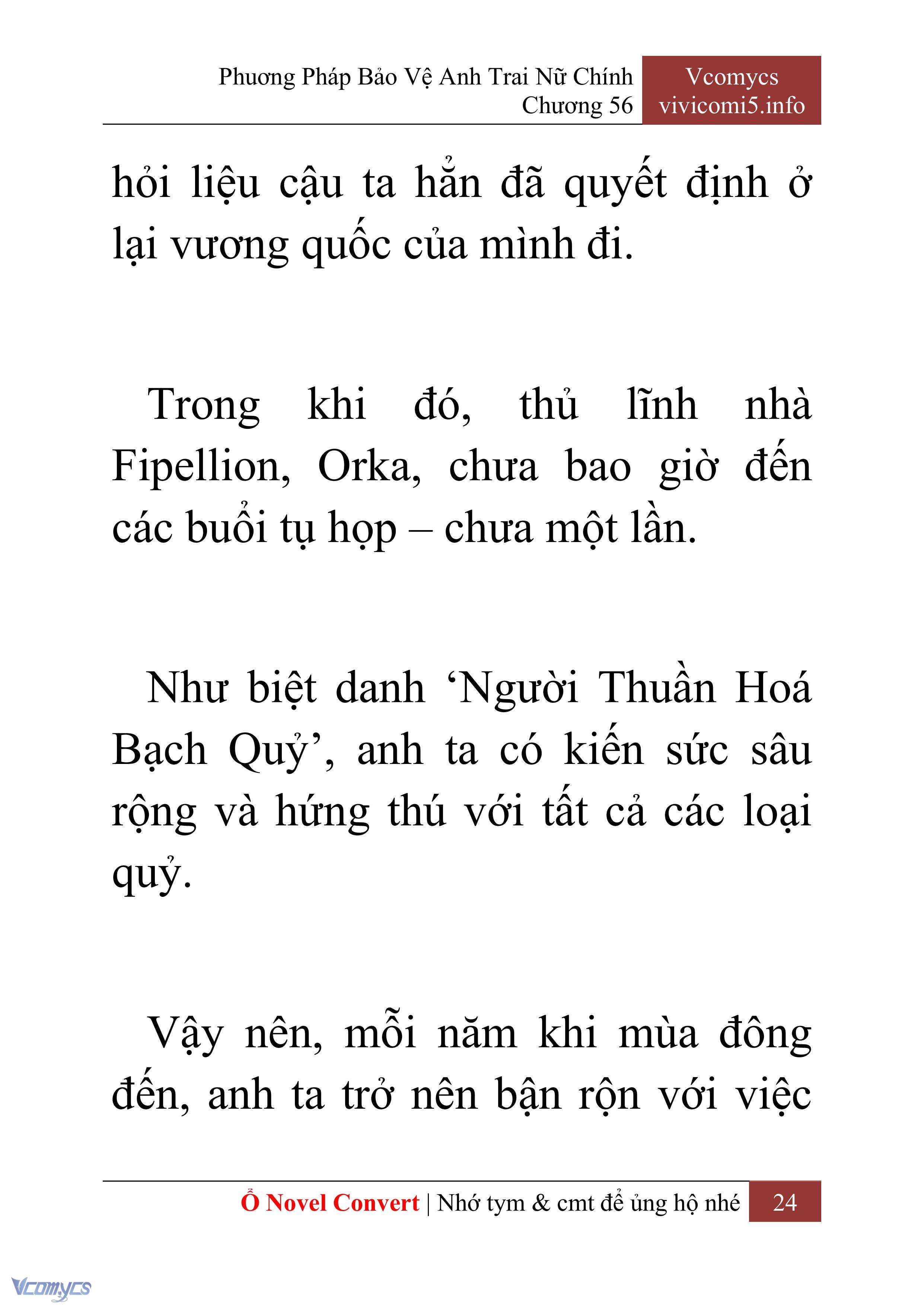 [Novel] Phương Pháp Bảo Vệ Anh Trai Nữ Chính Chap 56 - Trang 2