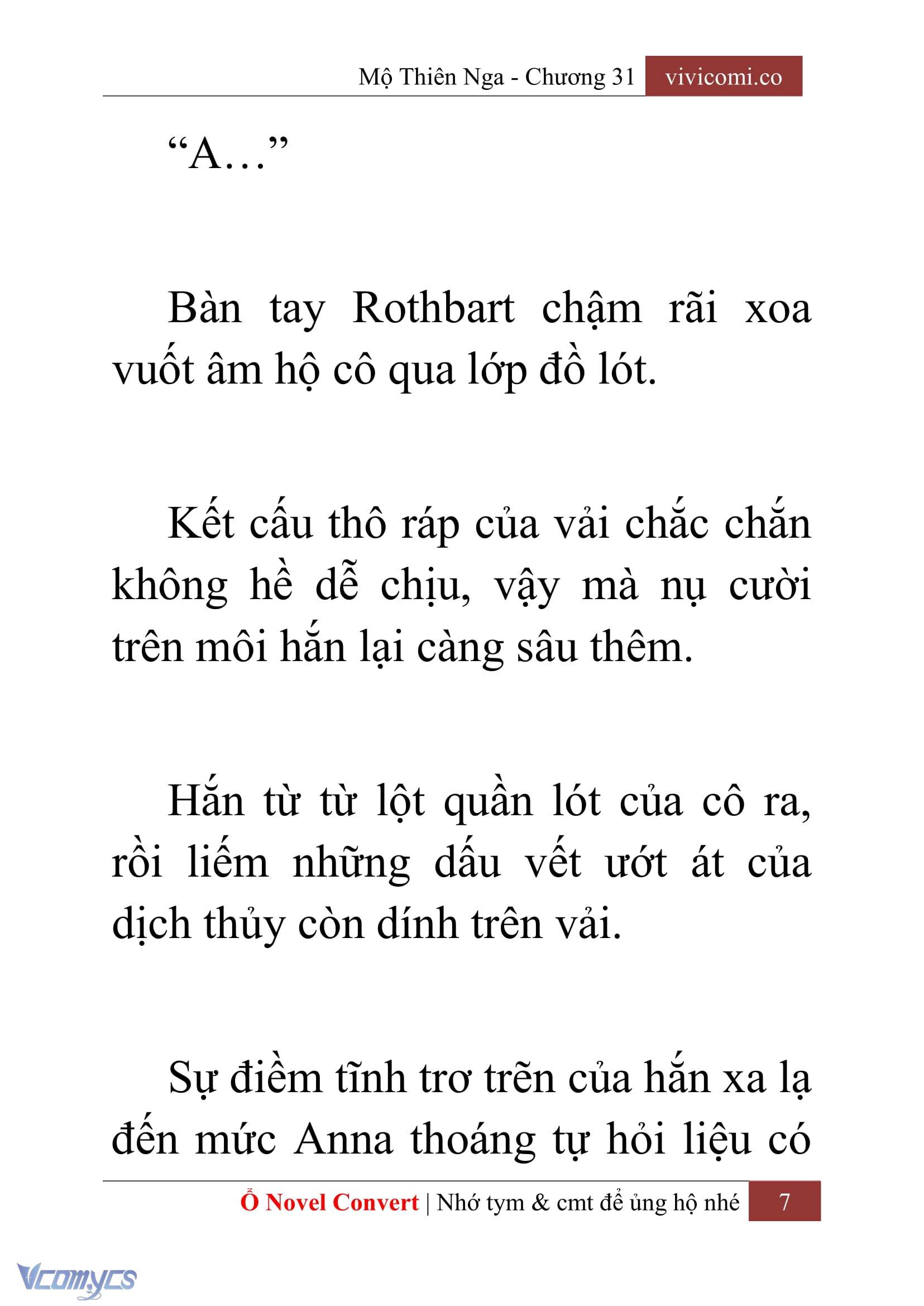 [Novel] Mộ Thiên Nga Chap 31 - Trang 2