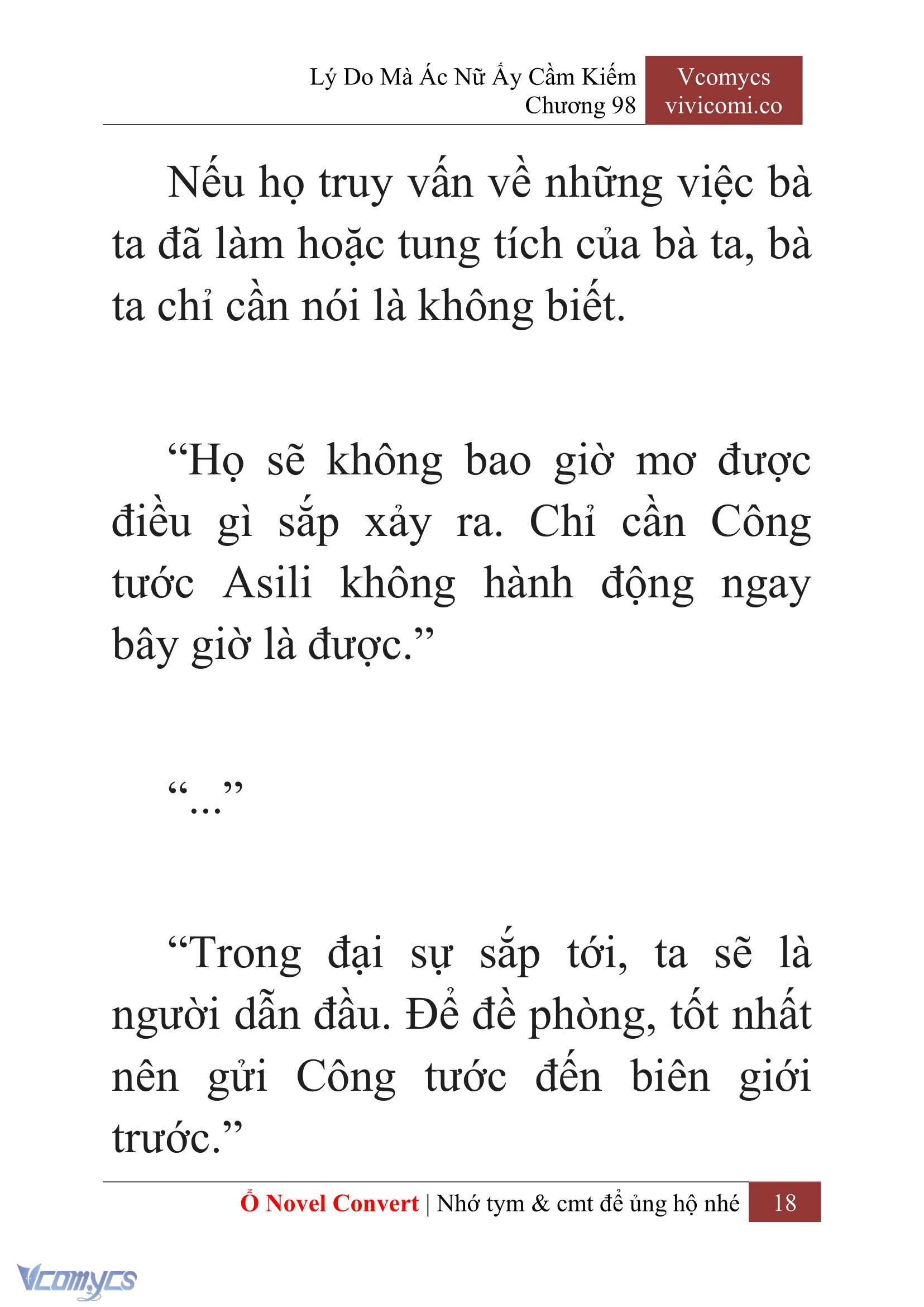 [Novel] Lý Do Mà Ác Nữ Ấy Cầm Kiếm Chap 98 - Next Chap 99