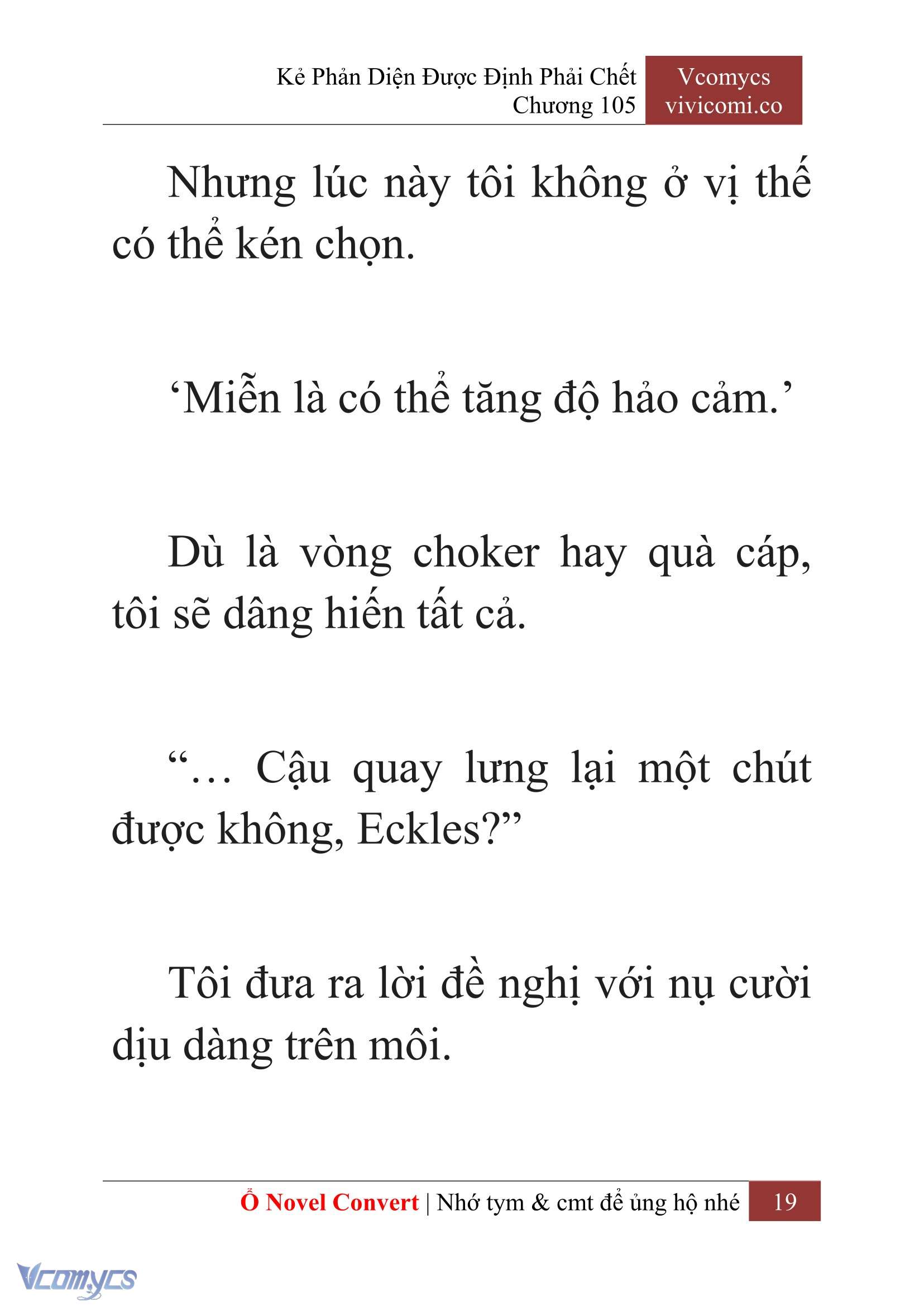[Novel] Kẻ Phản Diện Được Định Phải Chết Chap 105 - Next Chap 106