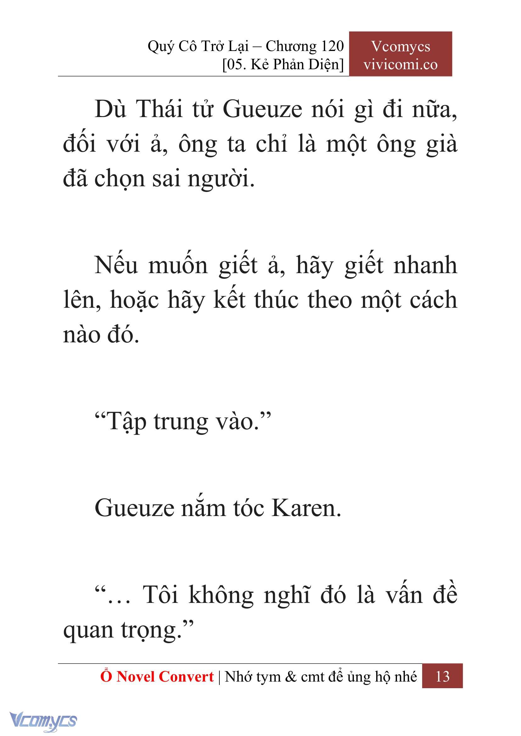 [Novel] Quý Cô Trở Lại Chap 120 - Trang 2